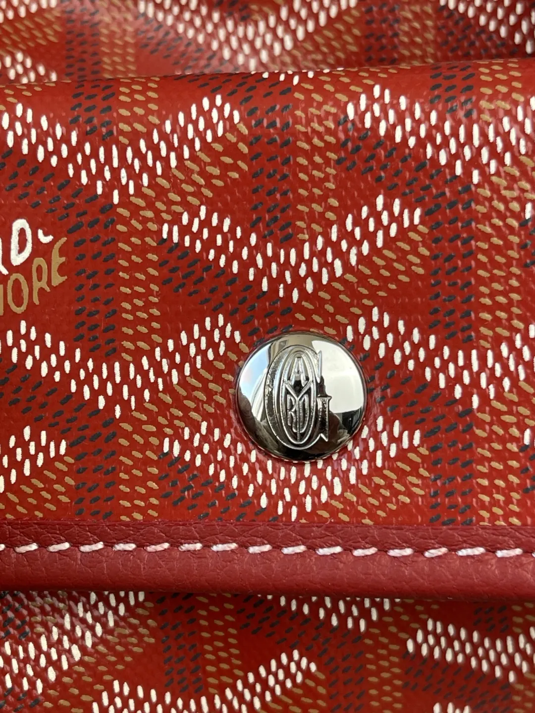 Goyard Red Hobo Shoulder Bag Vintage