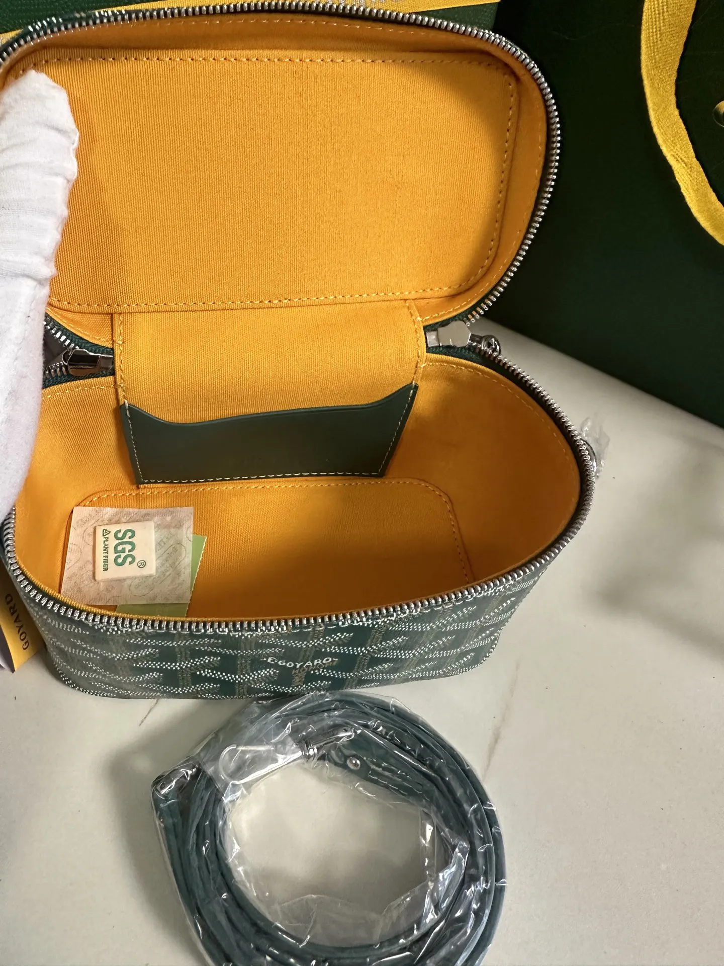 Goyard 黃色 小牛皮 化妝包 便携收納款