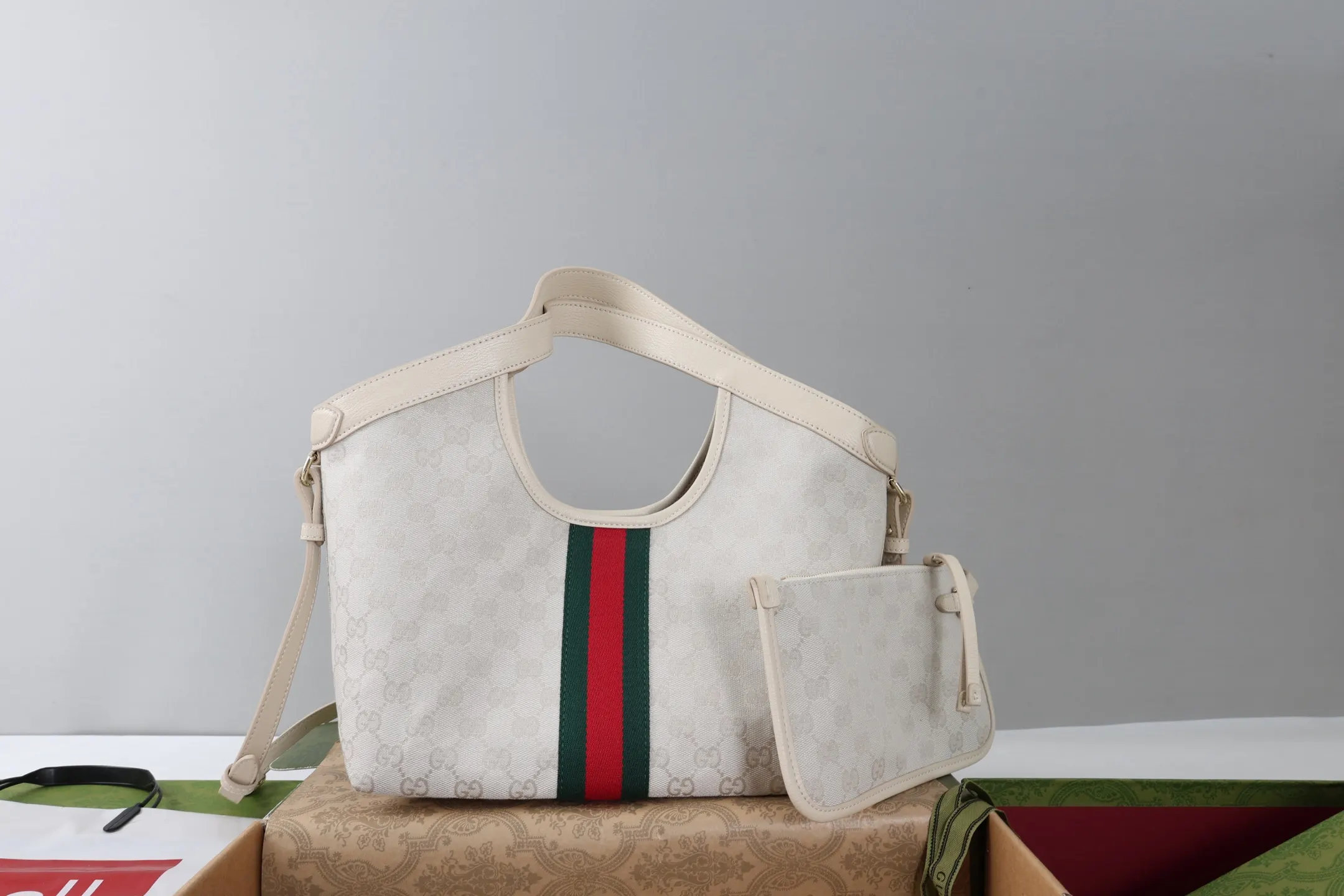 Green Brown Tote Bag Canvas