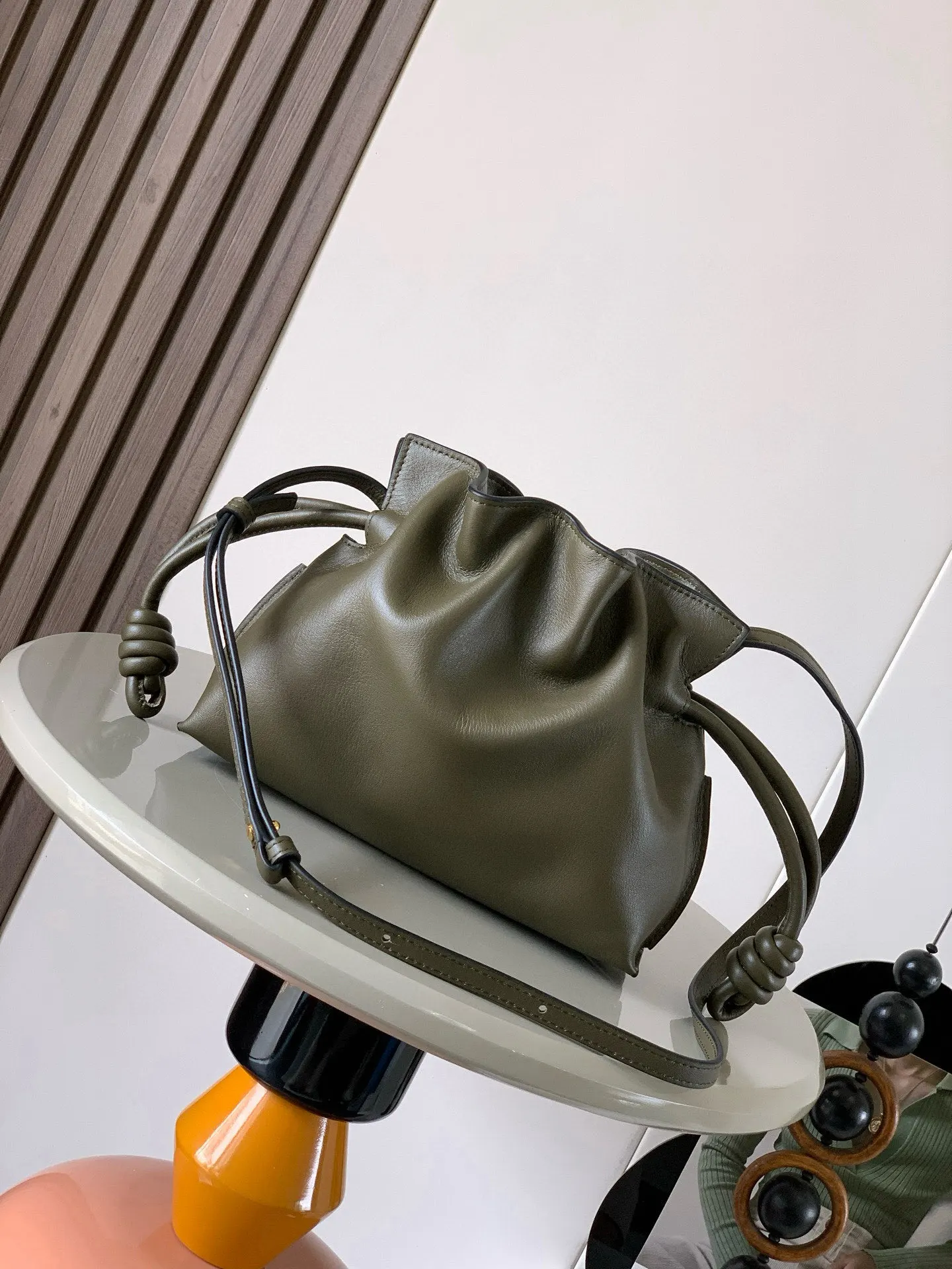 Loewe 卡其 小牛皮 托特包 大容量托特款