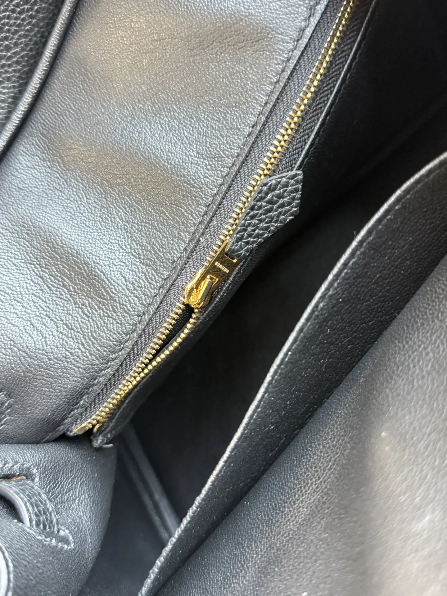 Hermès 羊皮 手提包 黑色