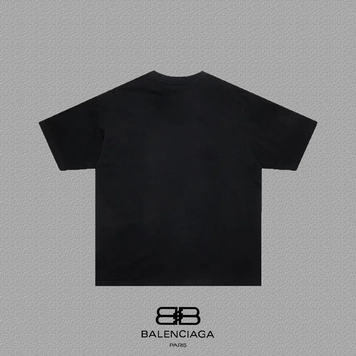 Balenciaga Black Cotton Logo Short Sleeve T-Shirt Street