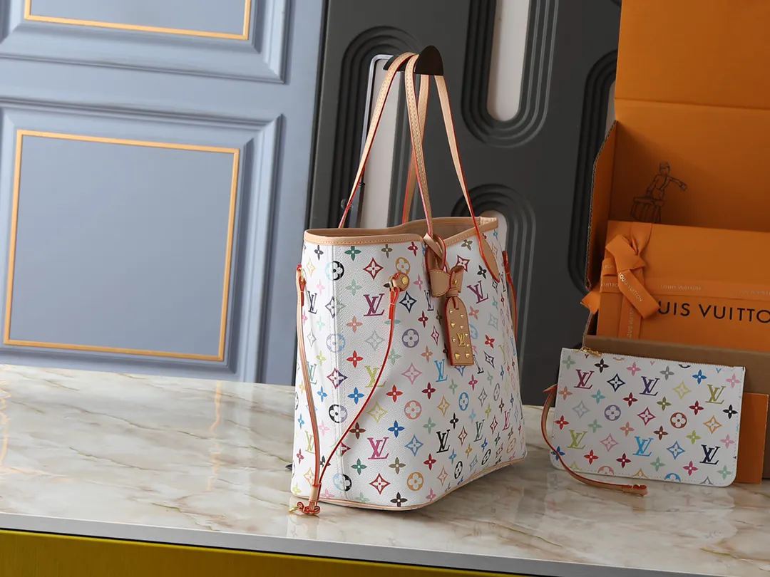 LV Neverfull 牛皮 收納包 旅行收納款