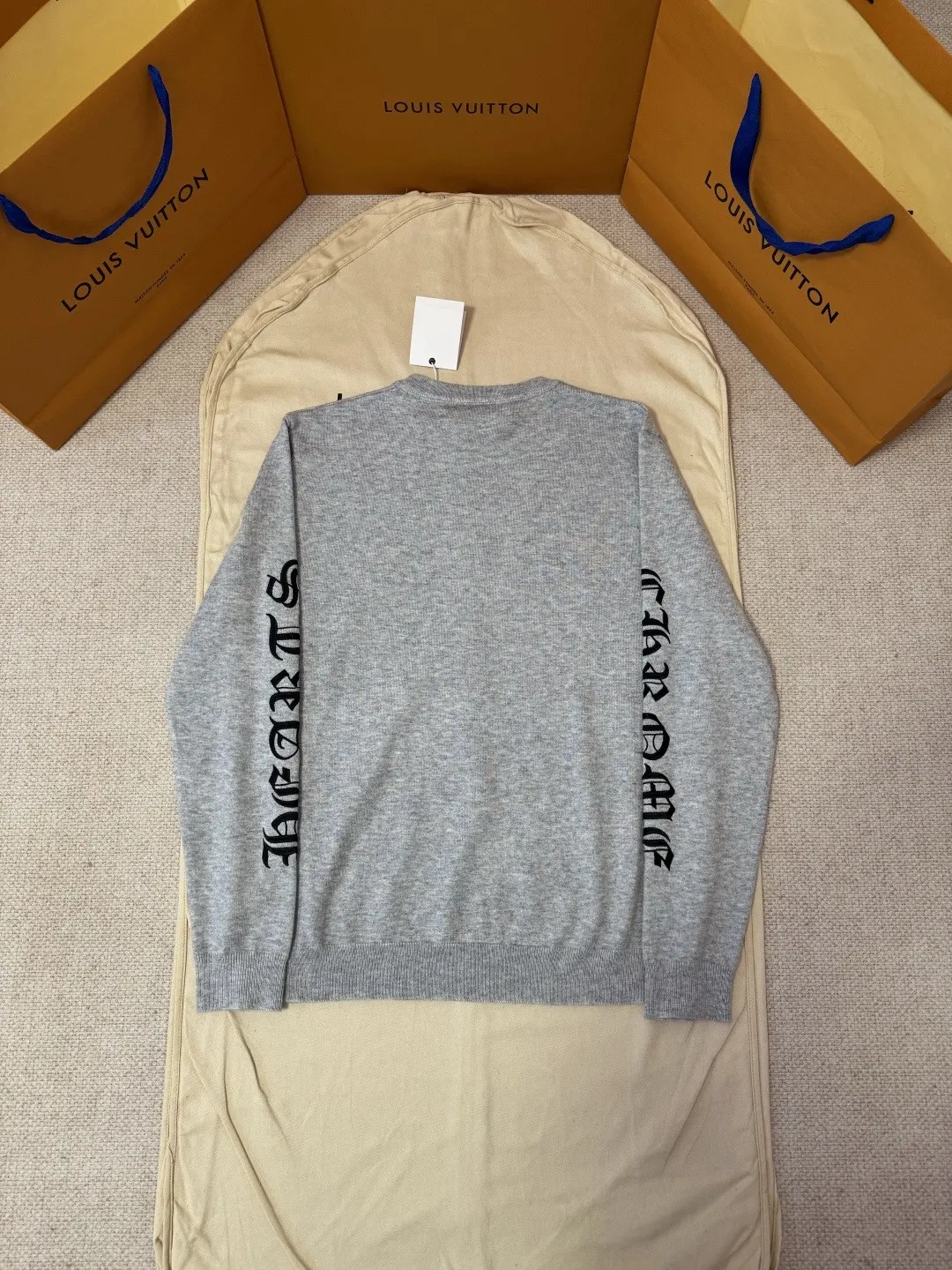 Chrome Hearts 灰色 刺绣 羊毛 针织衫 质感针织款