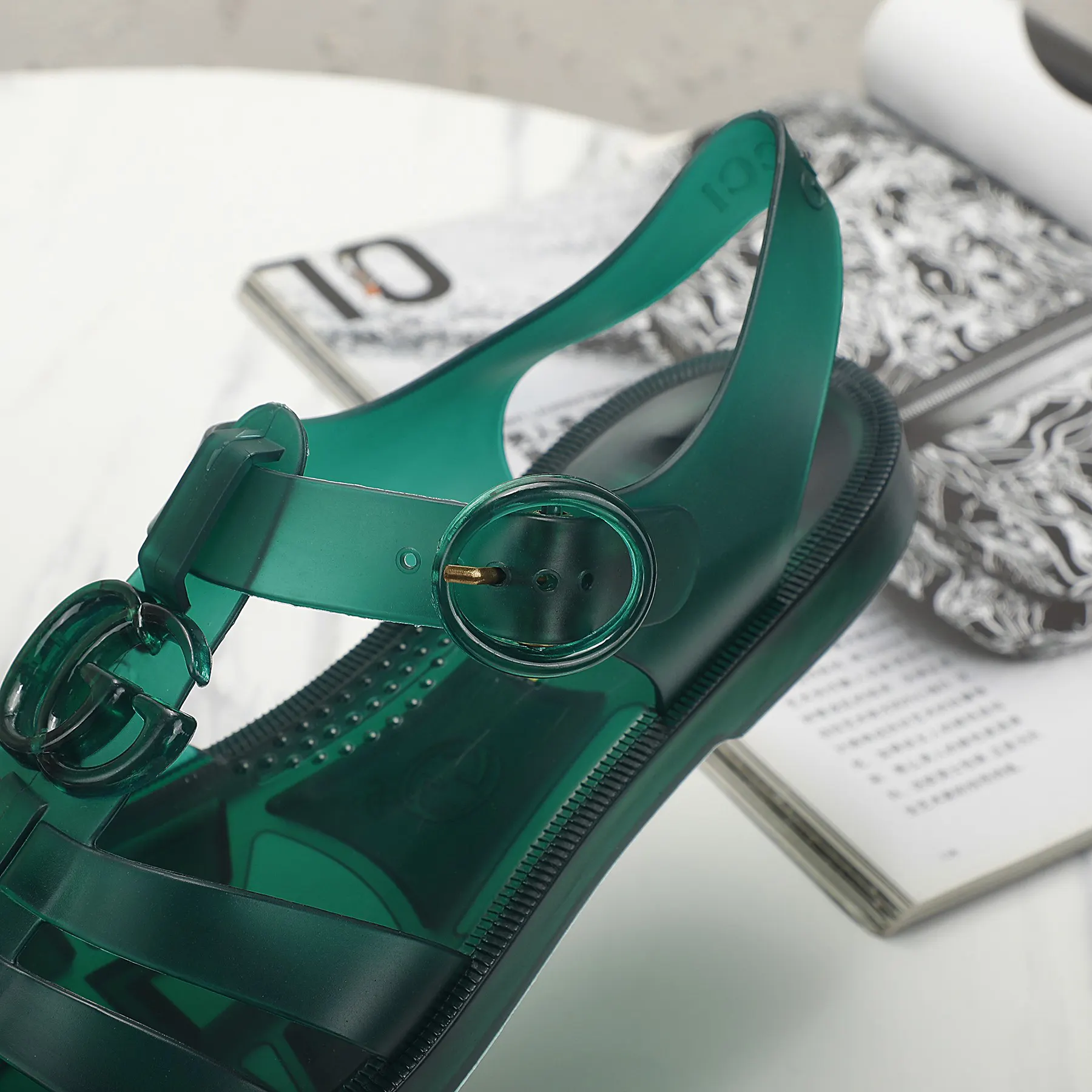 Gucci Green Slides
