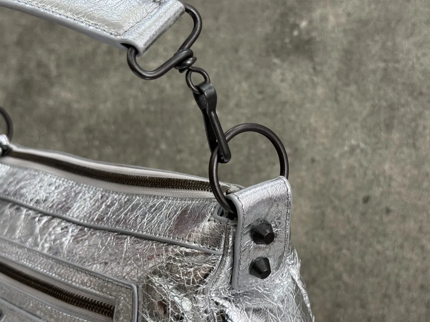 Balenciaga Silver Crossbody Bag