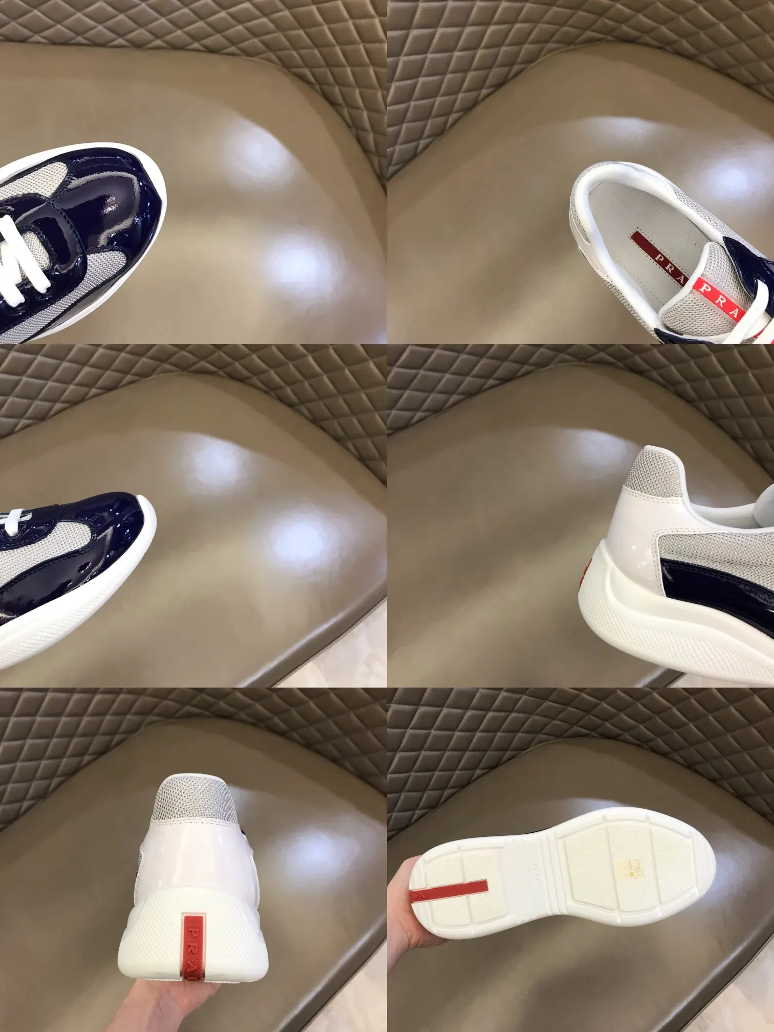PRADA 牛皮 漆皮 运动鞋 休闲运动款