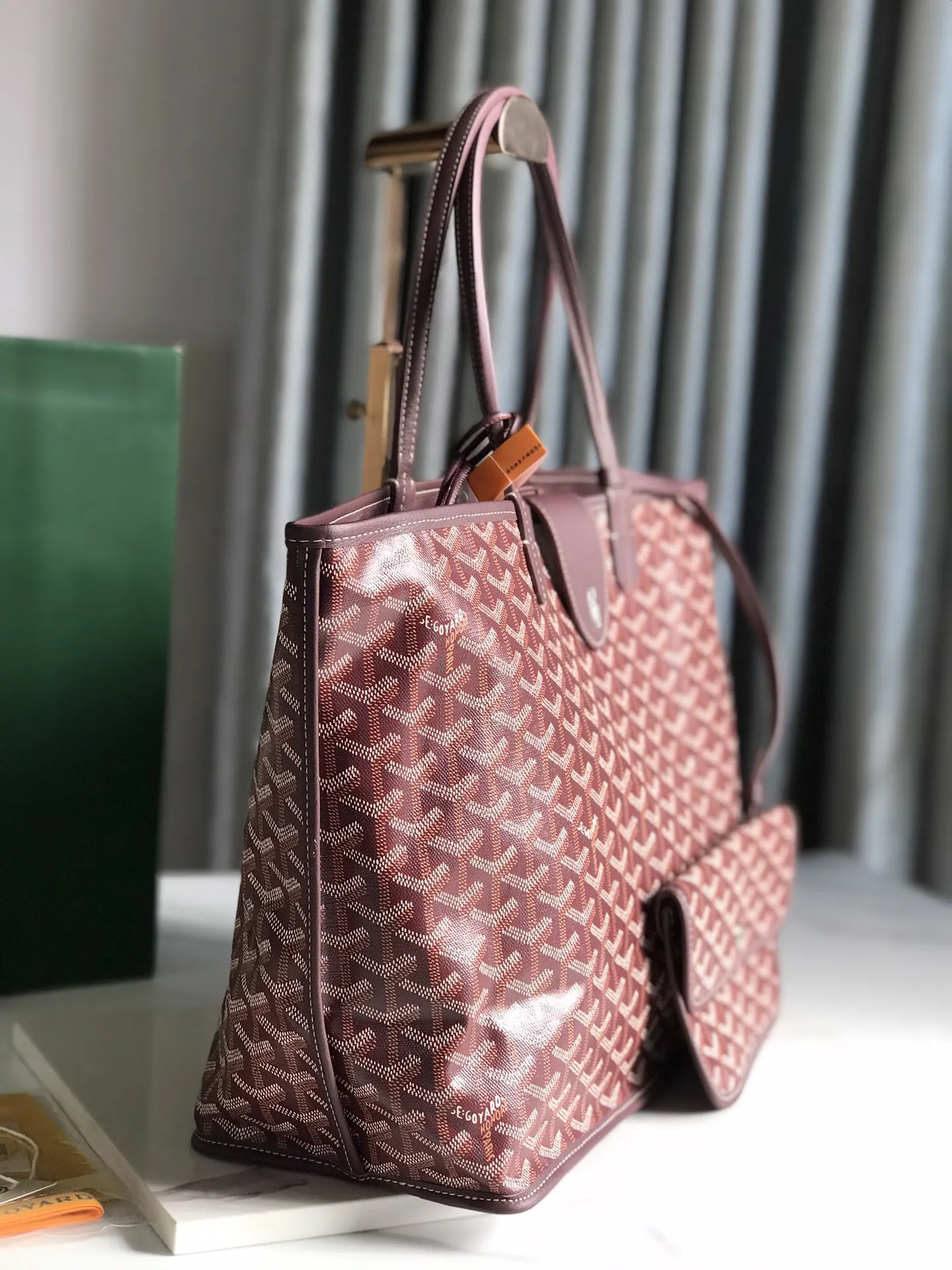Goyard 白色 深藍 小牛皮 托特包 大容量托特款