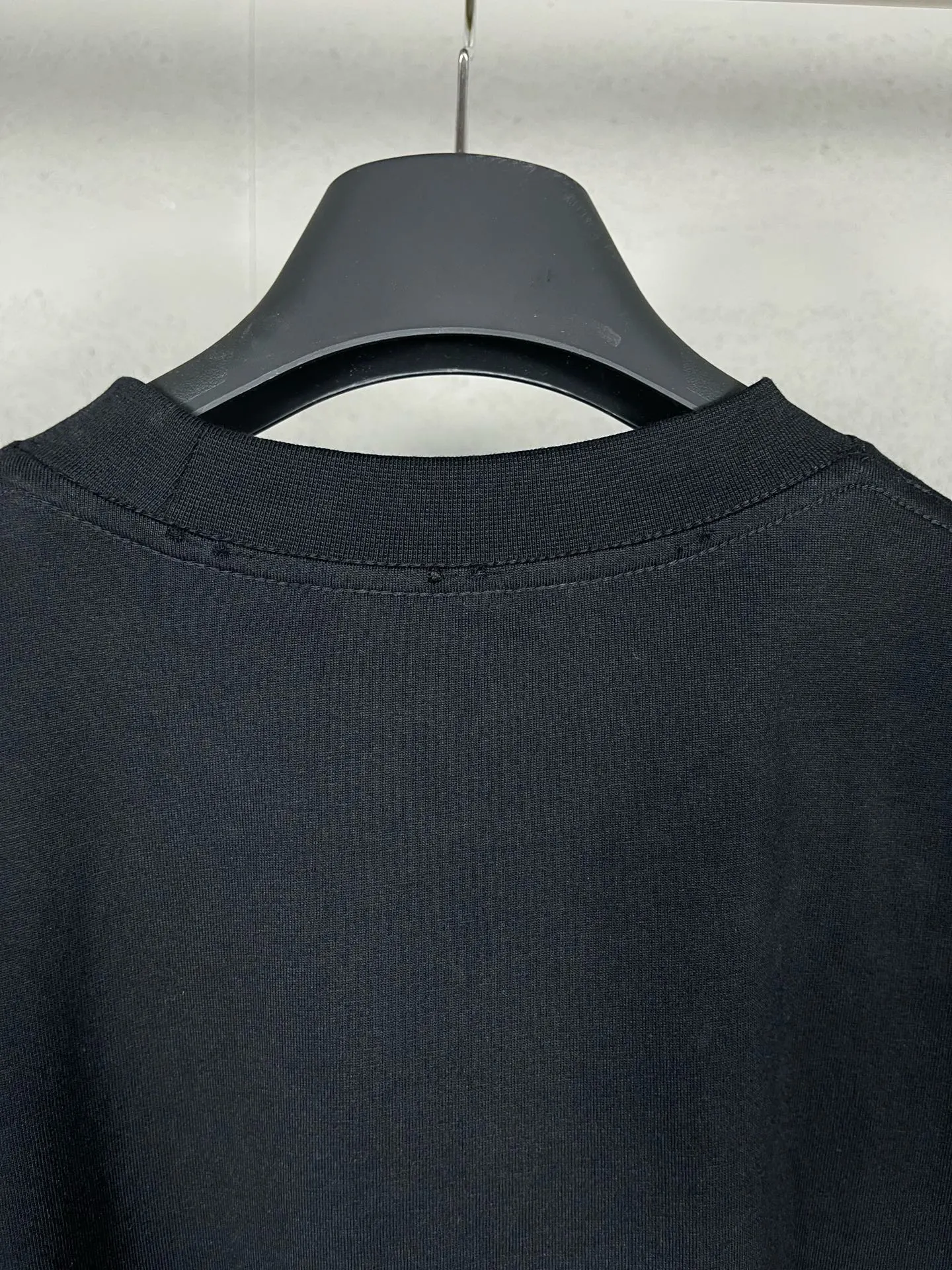 Balenciaga Black Cotton Logo Short Sleeve T-Shirt Loose