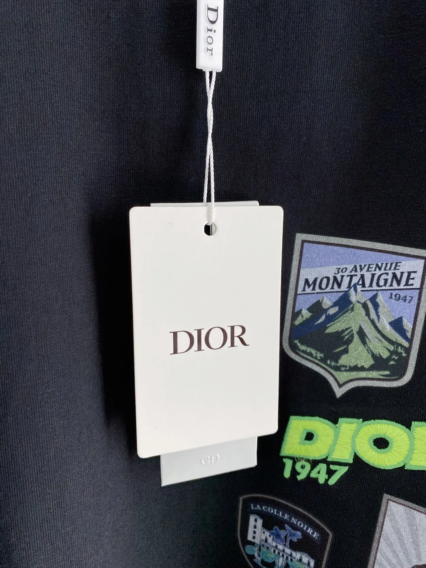 Dior 黑色绿色印花短袖T恤 休闲款