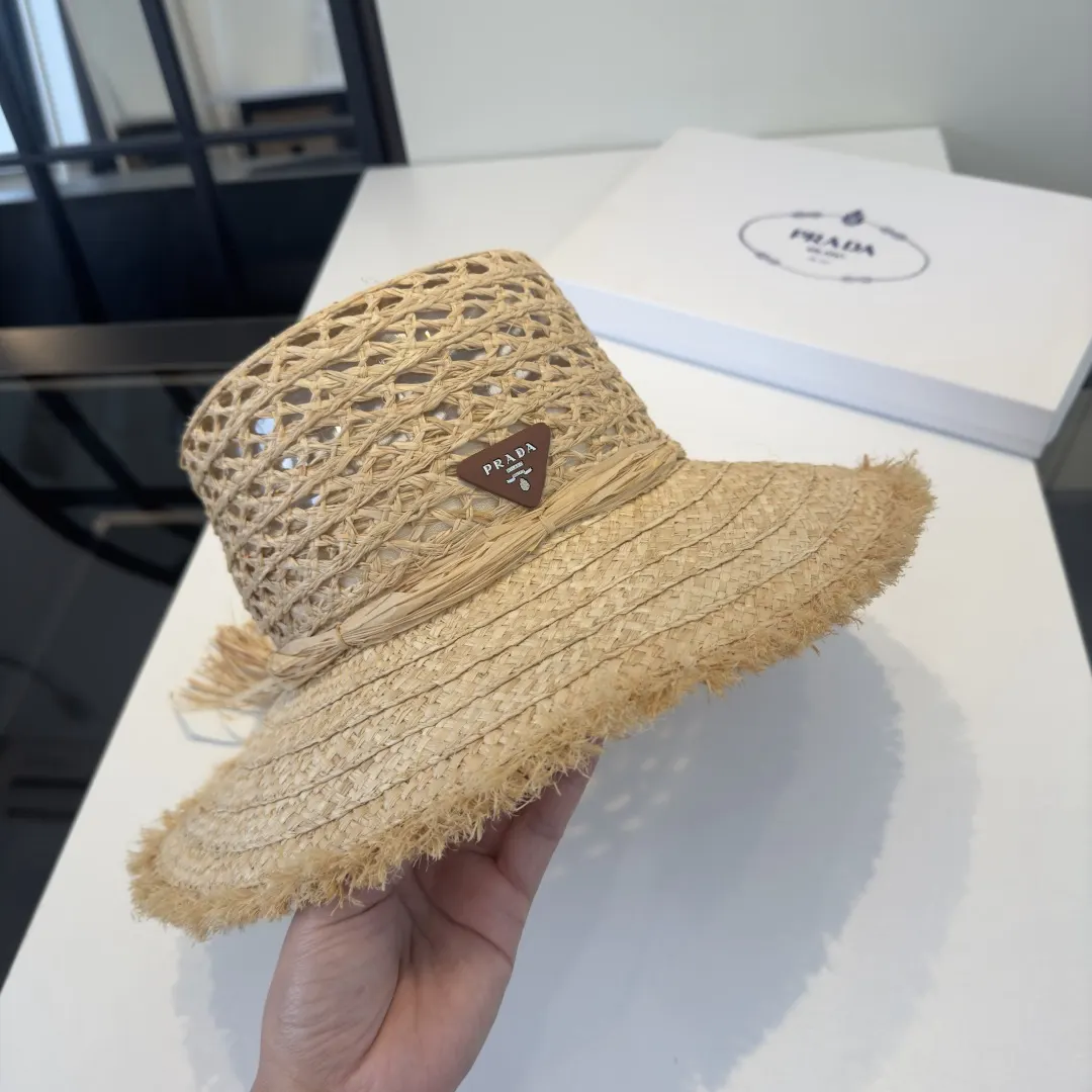 Prada 草帽 度假遮阳款