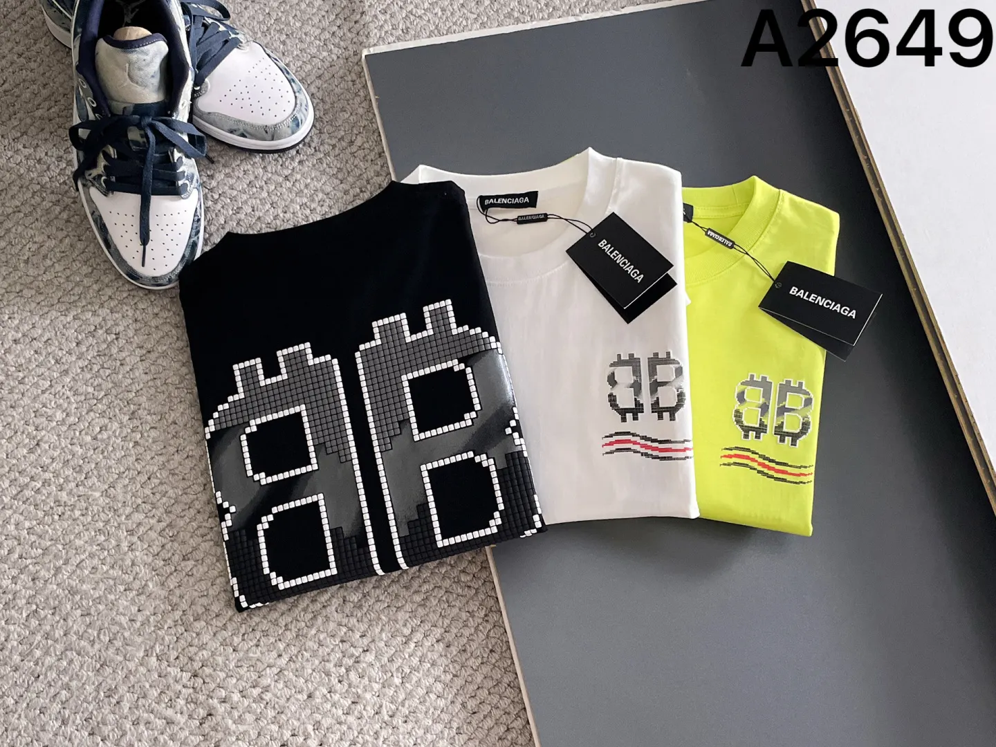 Balenciaga 黑色 纯棉 Logo 短袖T恤