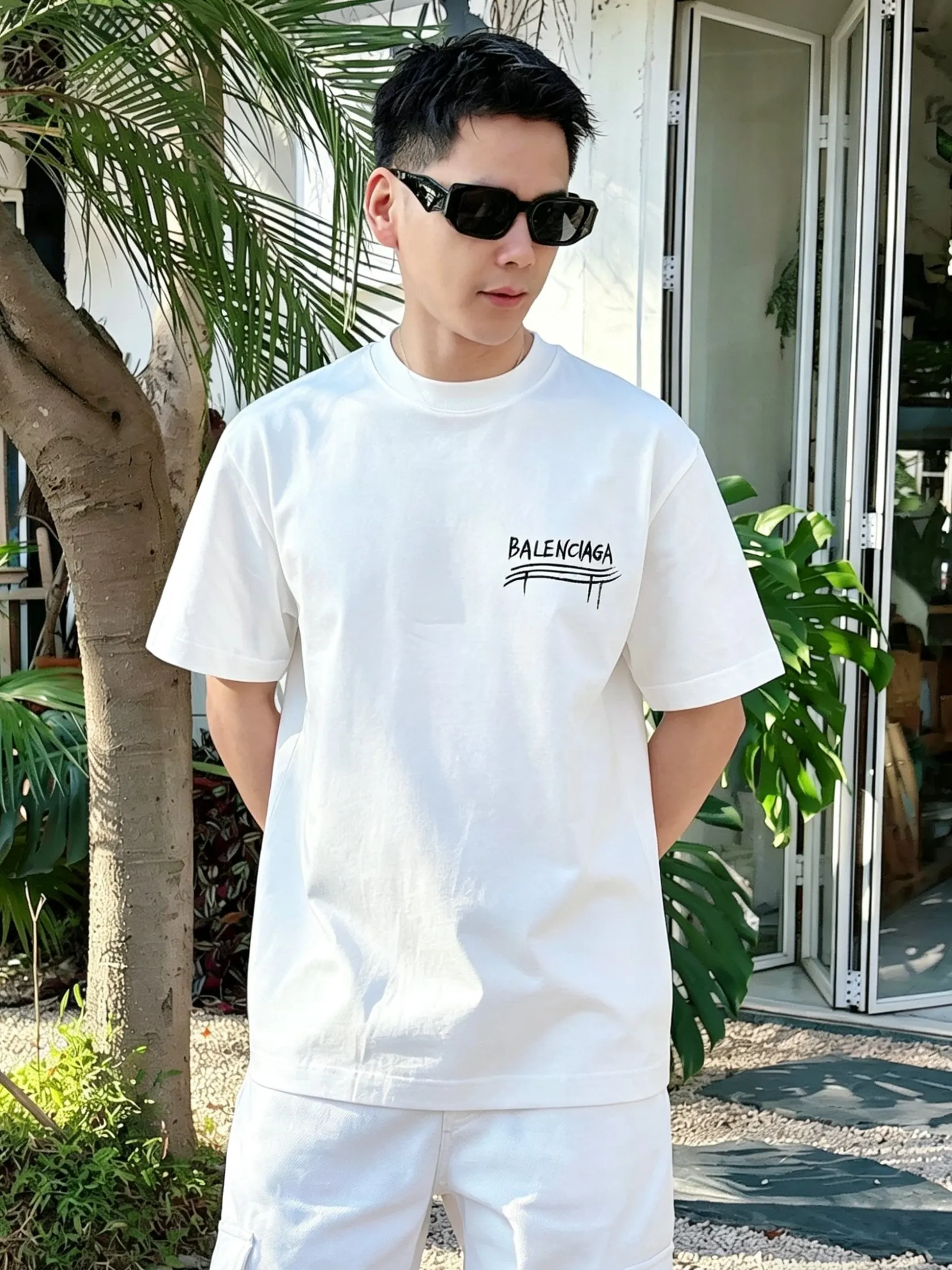 Balenciaga 2026春夏 Logo 字母 短袖T恤