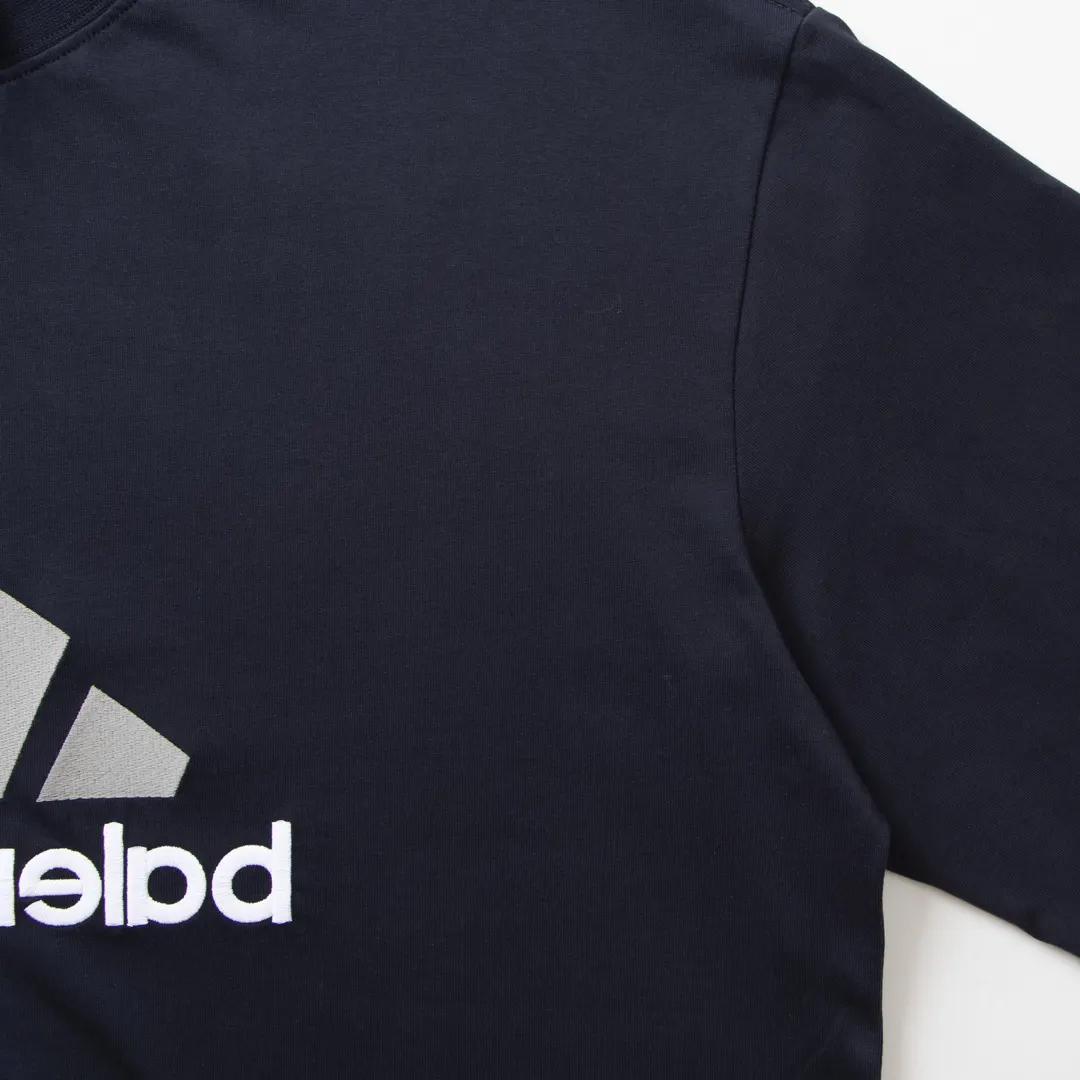 Balenciaga Blue Logo Short Sleeve T-Shirt Street