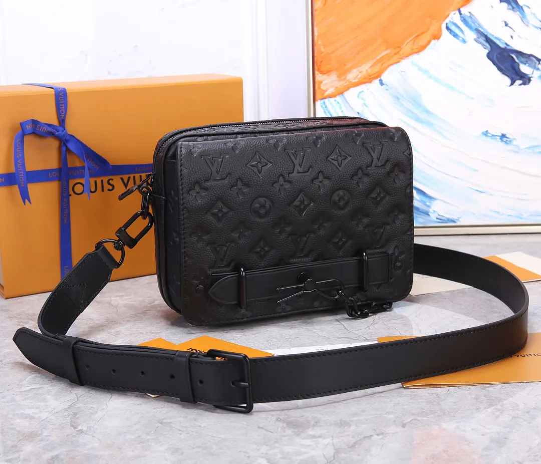 Black Chain Bag Canvas Leather