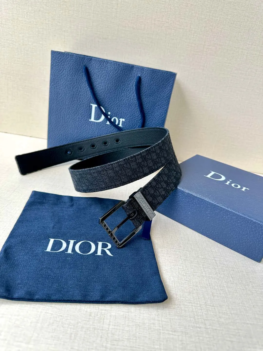 Dior Black Leather Belt Square Buckle Image 5 Dior Black Leather Belt Square Buckle Image 5