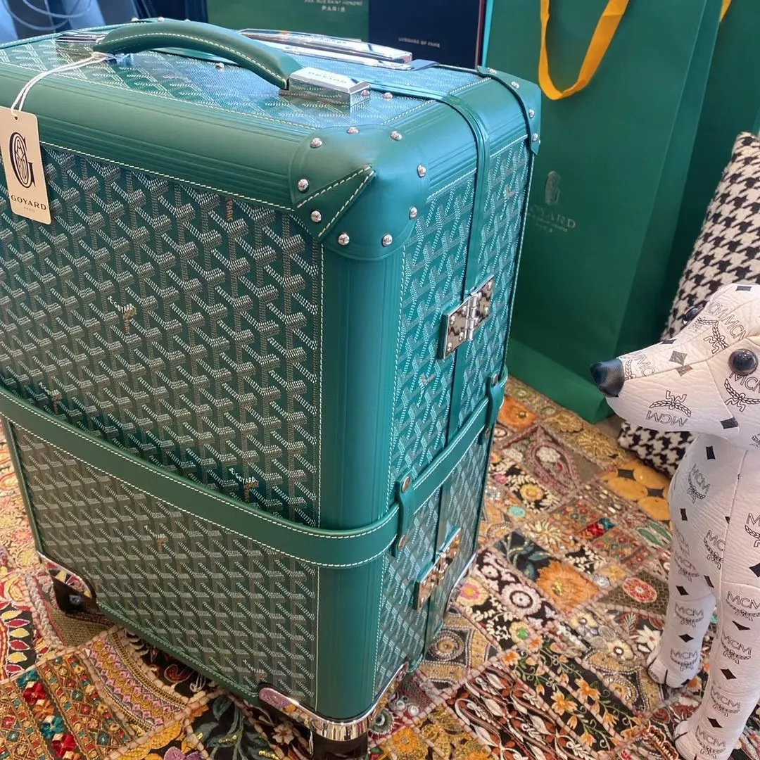 Goyard 老花 绿色 帆布 行李箱 旅行拉杆款 轻便出行款