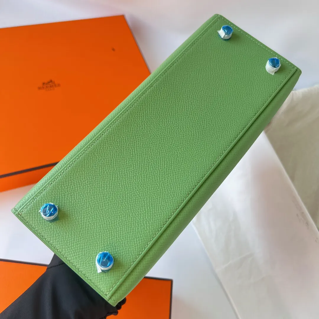 Hermès Kelly 牛油果绿 Epsom掌纹牛皮 手提包 25cm