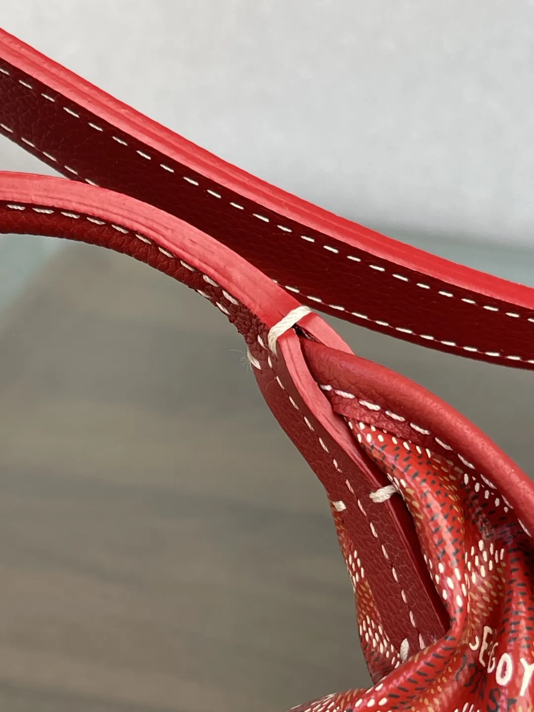 Goyard Red Hobo Shoulder Bag Vintage