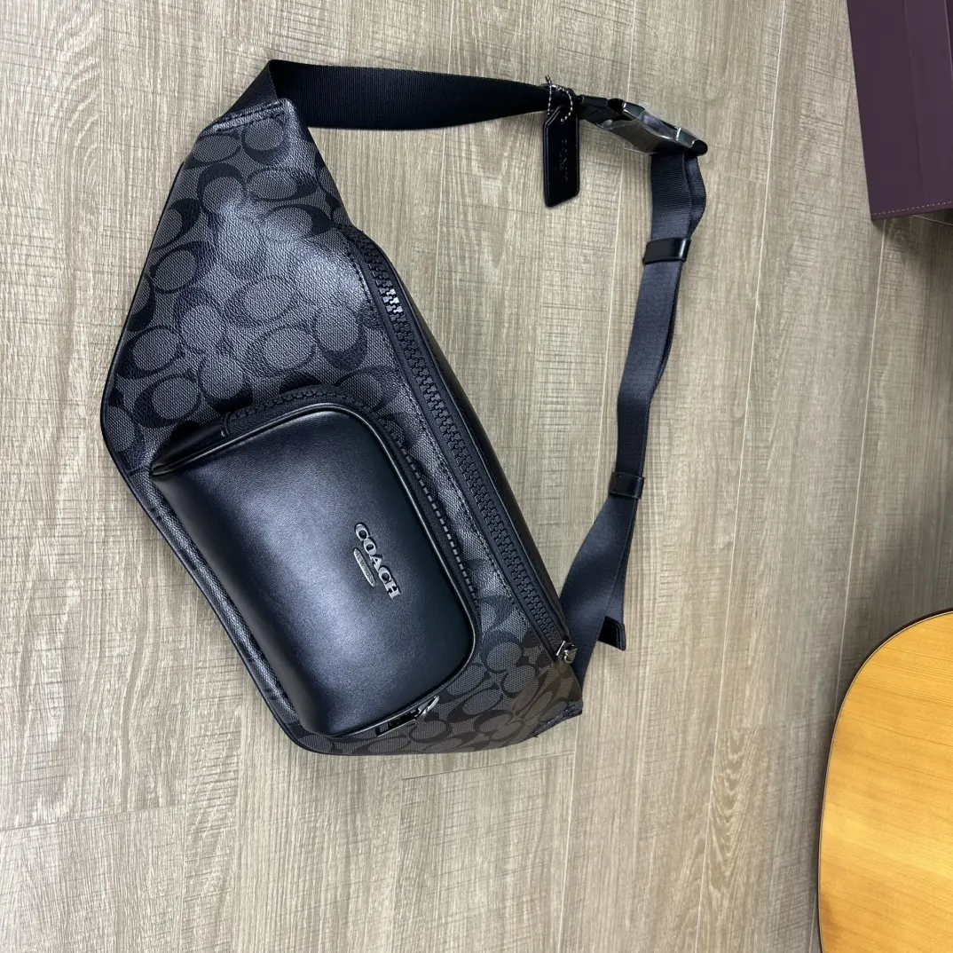 Monogram Belt Bag Classic Casual Leather