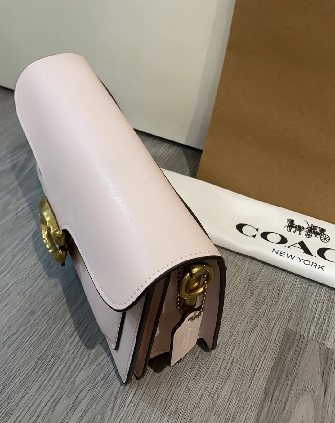 Pink Gold Organizer Pouch Travel Leather