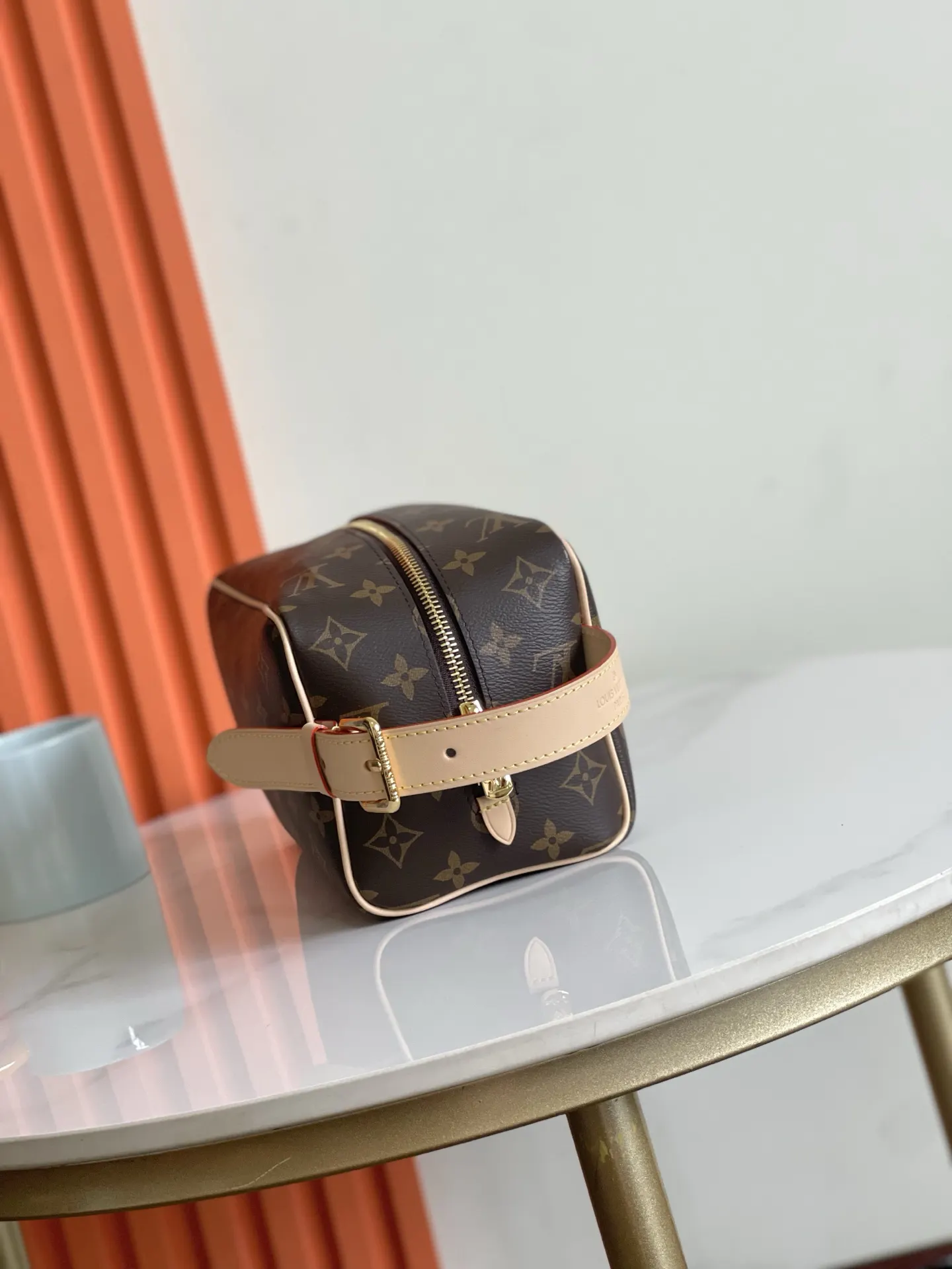 Monogram Organizer Pouch Travel Canvas