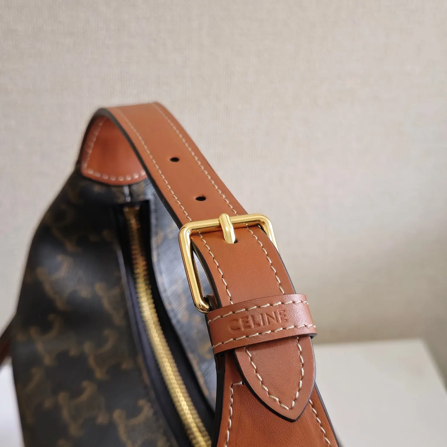 Monogram Crossbody Bag Commuter Lightweight Leather
