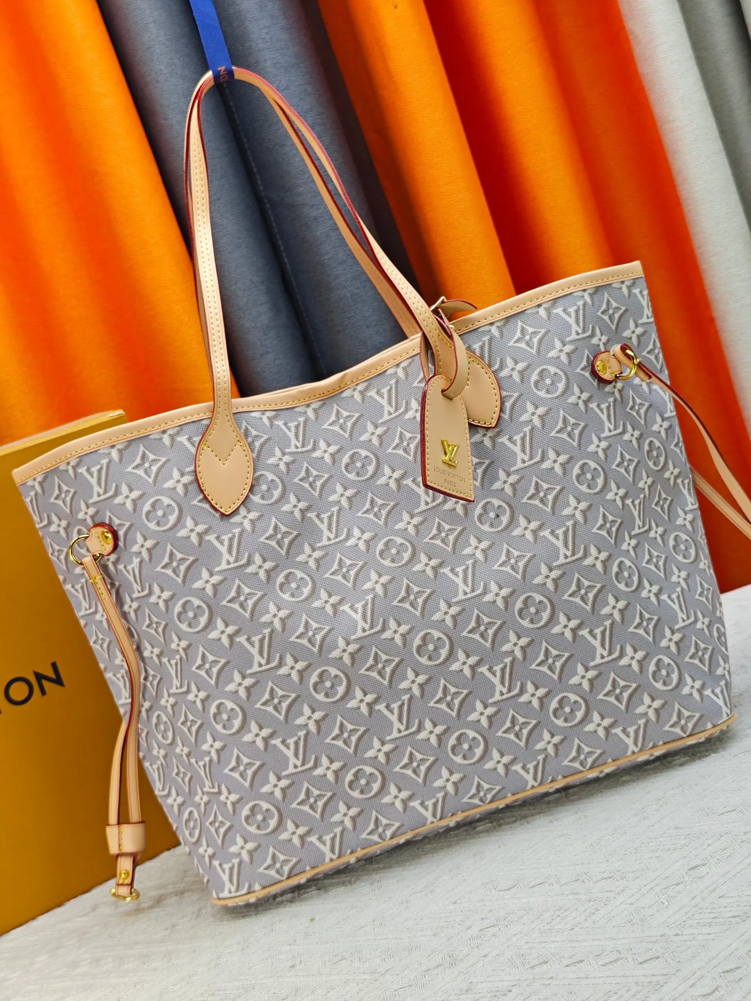 Neverfull 老花 牛仔 牛皮 收納包 旅行收納款