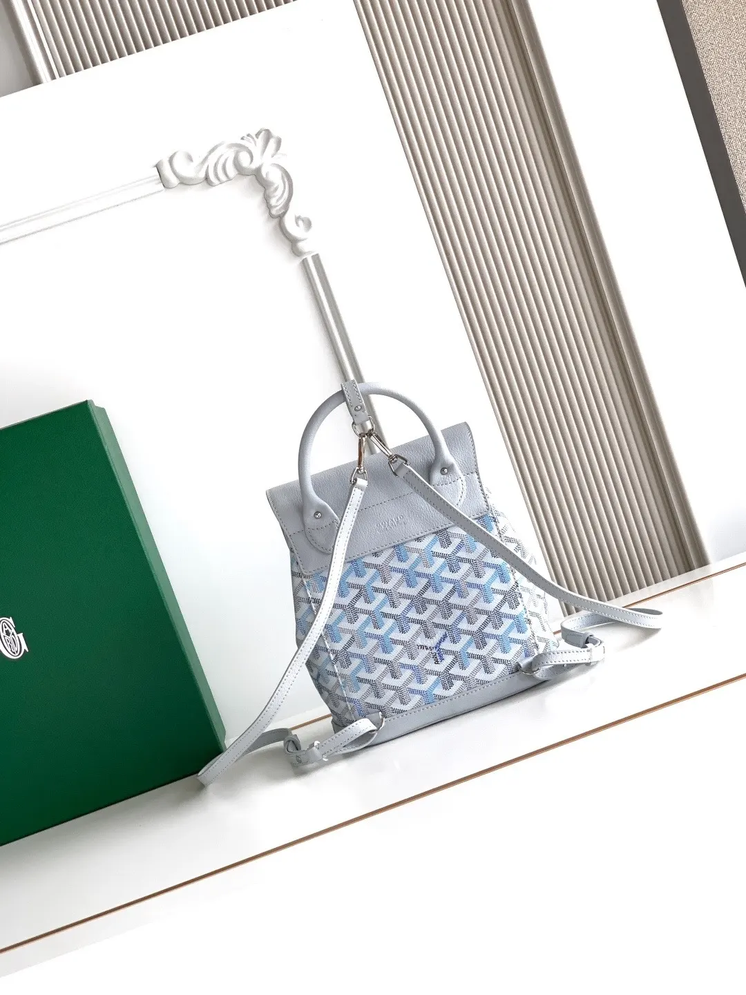 Goyard 帆布 极地蓝 双肩包 实用双肩款