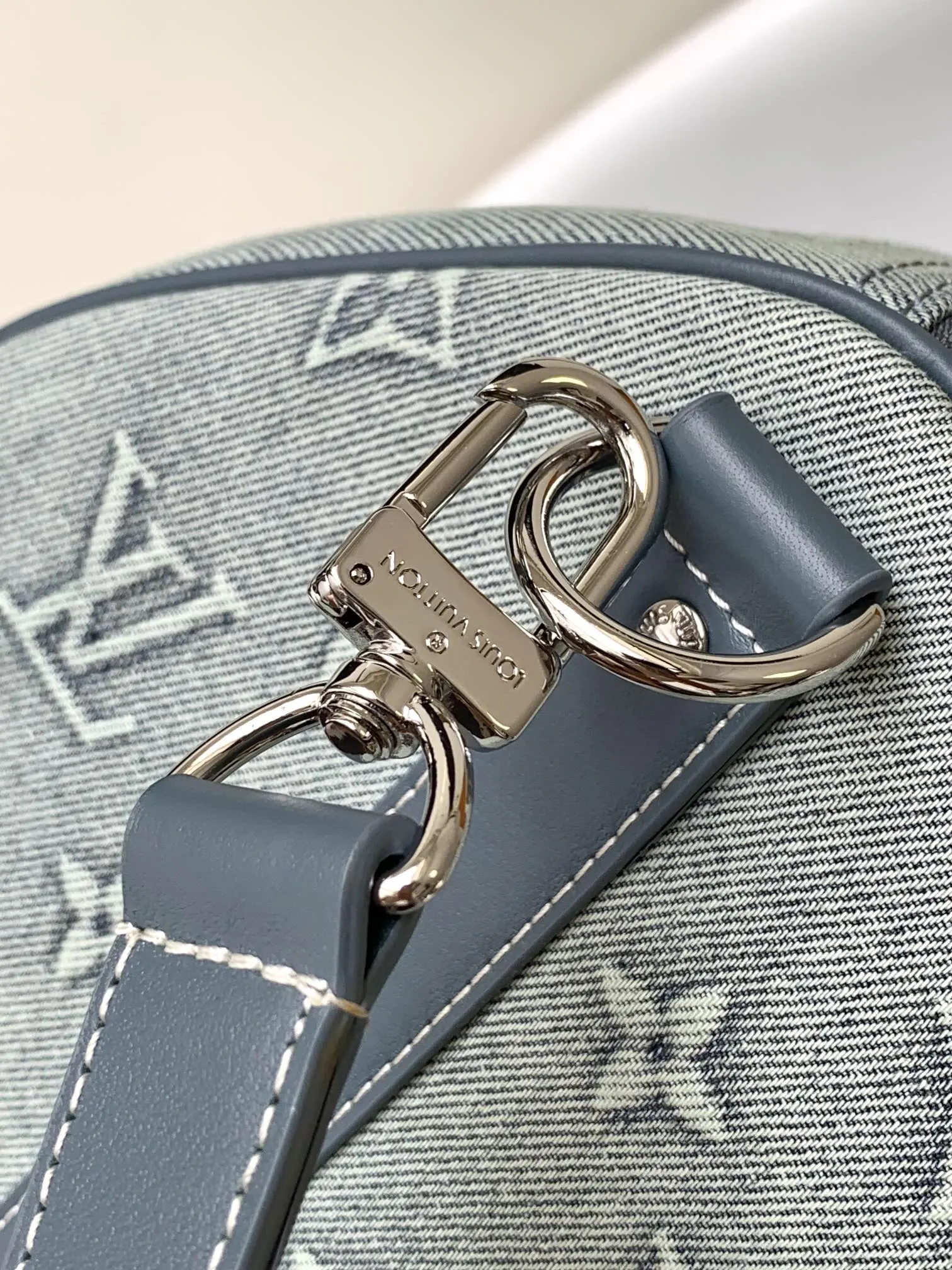 LV Keepall 牛仔 丹宁 牛皮 旅行袋 大容量旅行款