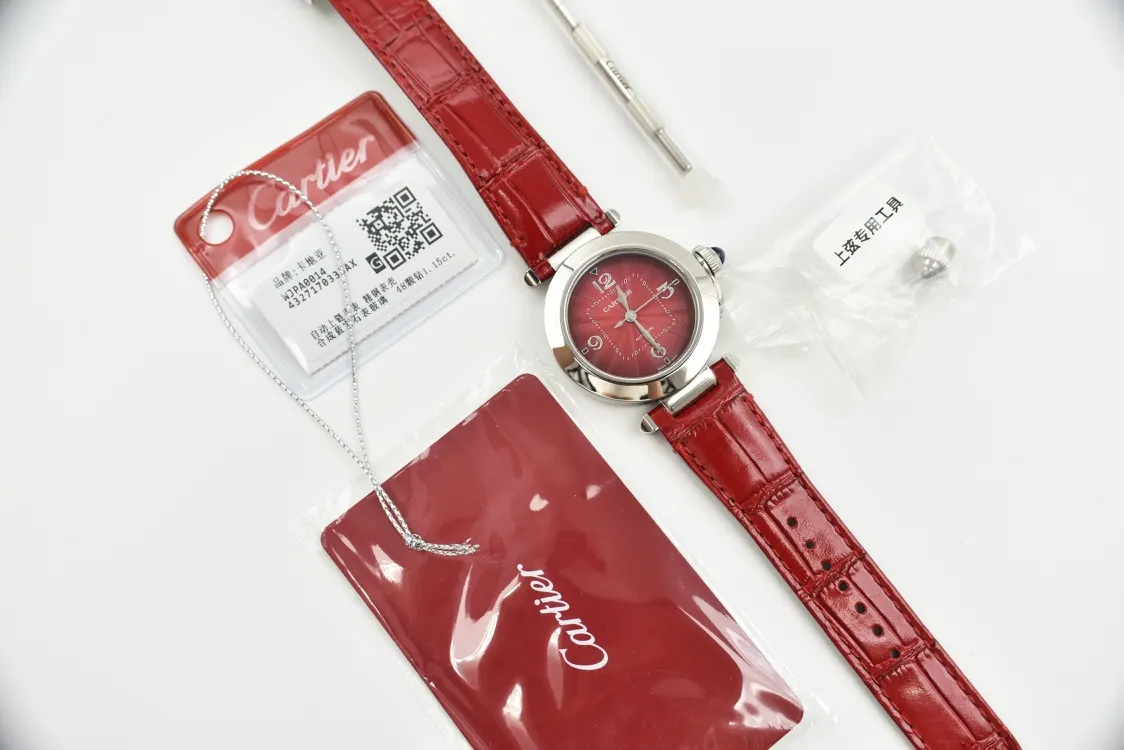White Blue Watch Classic Leather