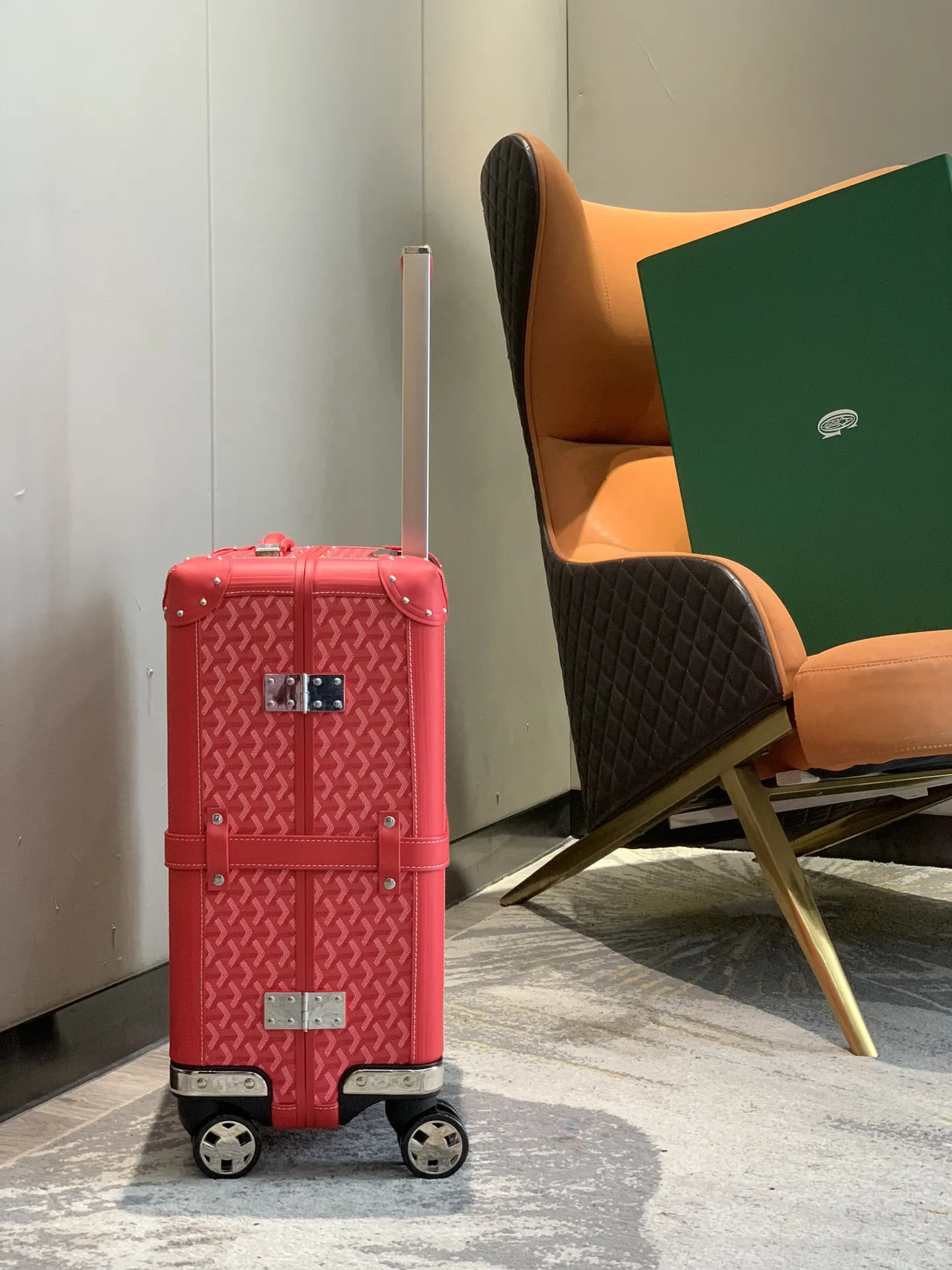 Goyard 空白 承接定制自主品牌 档口摆版logo已 行李箱 旅行拉杆款 轻便出行款