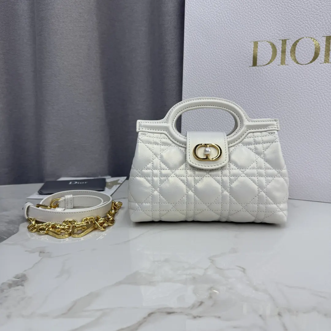 Dior 白色 金色 羊皮 鏈條包 精致鏈條款