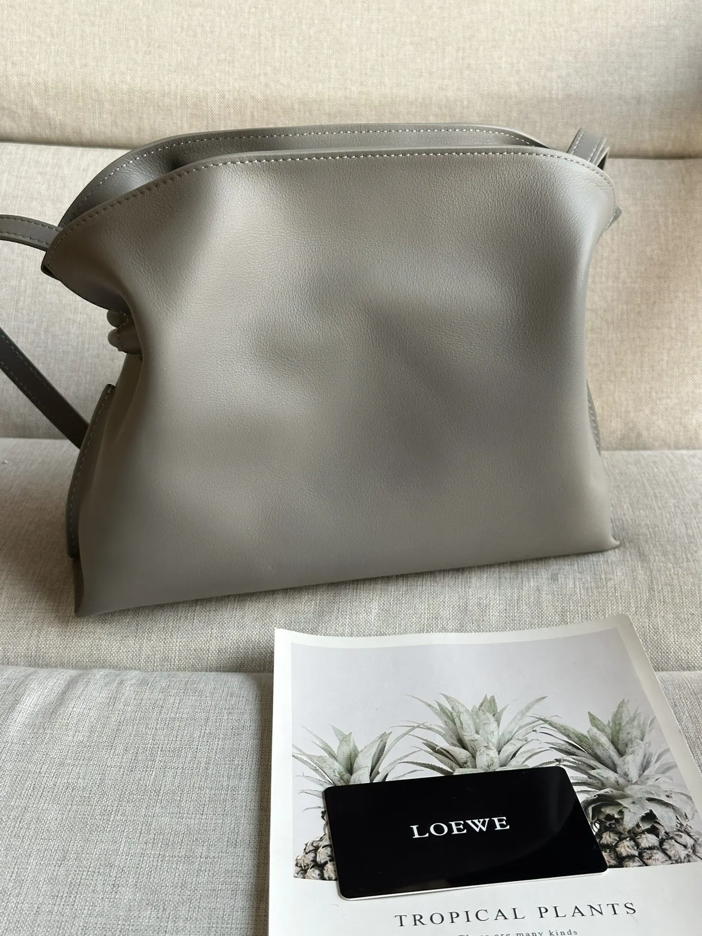 Loewe 灰色 小牛皮 手拿包 精致手拿款
