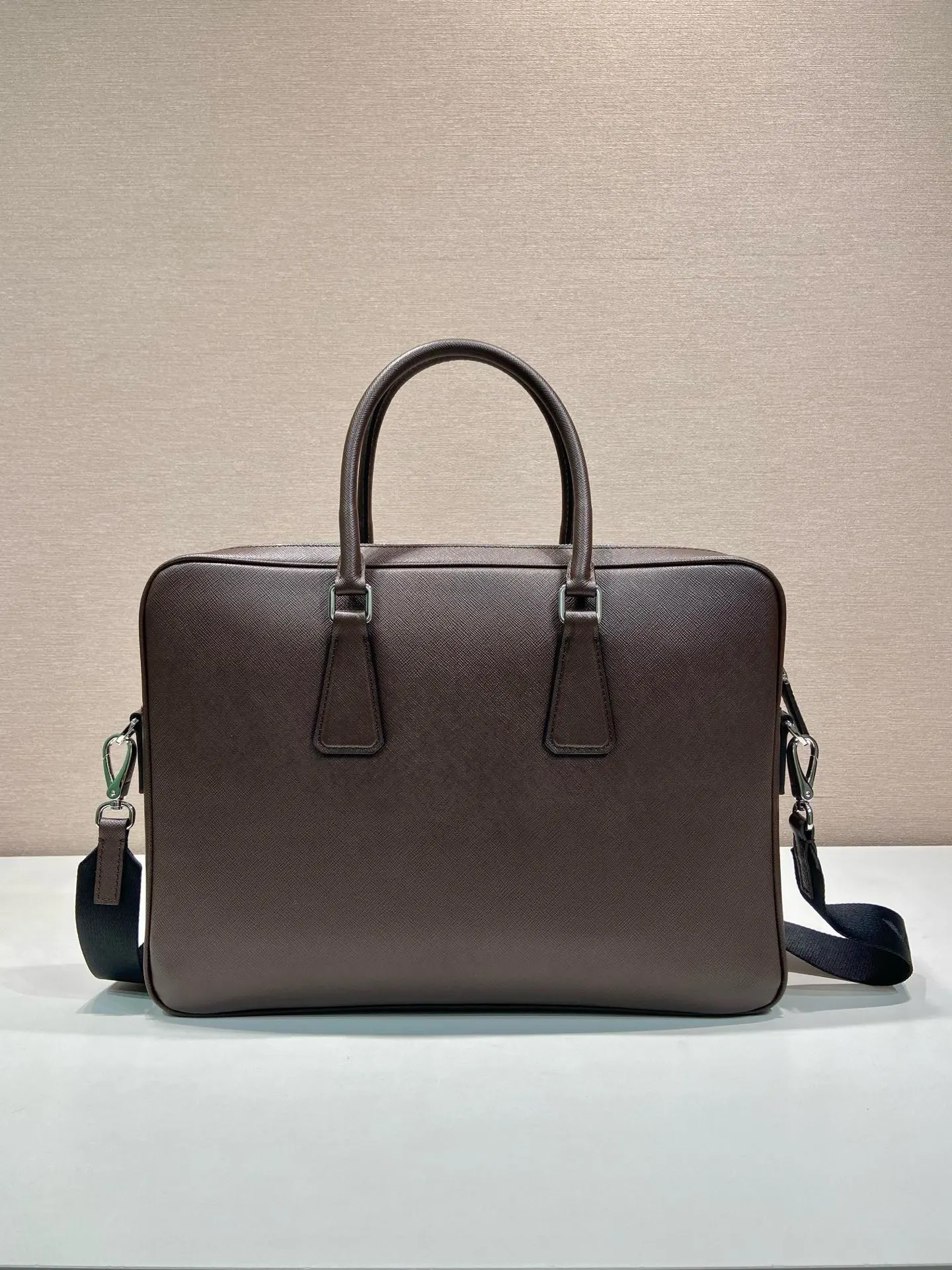 Prada Re-Nylon Leather Saffiano Briefcase