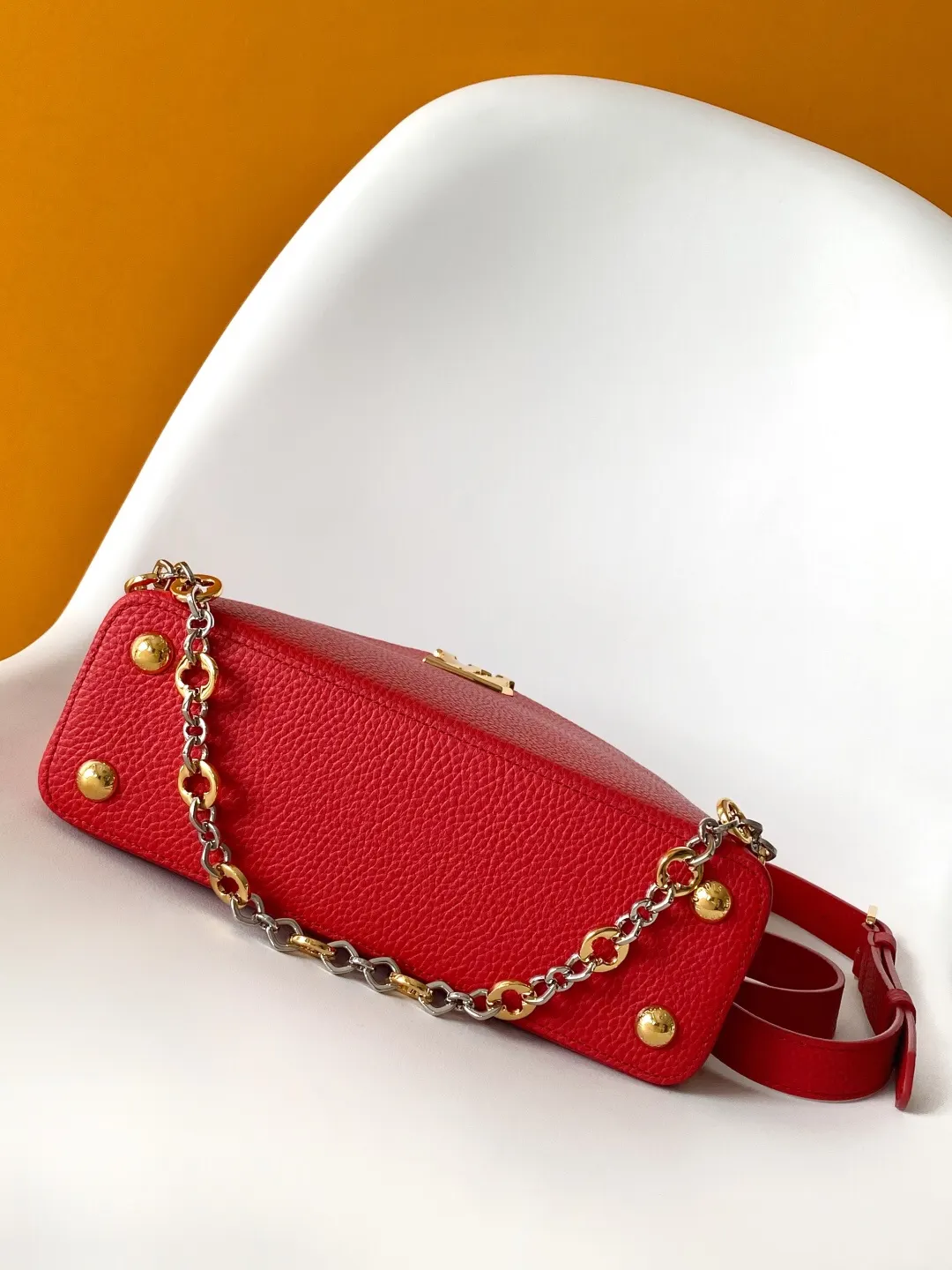 Louis Vuitton Black Chain Bag Leather