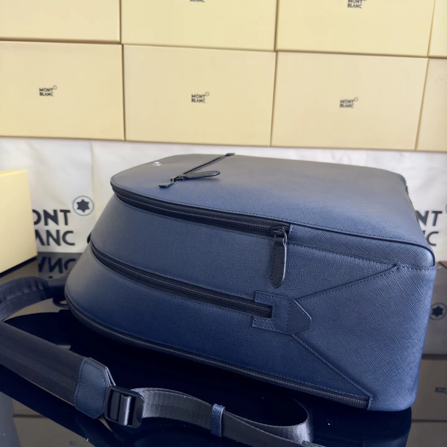 Blue Backpack Leather