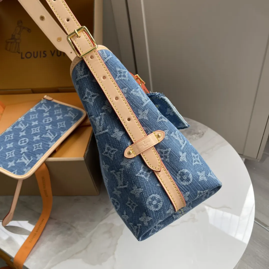 CarryAll 藍色 牛仔 帆布 手拿包 精致手拿款