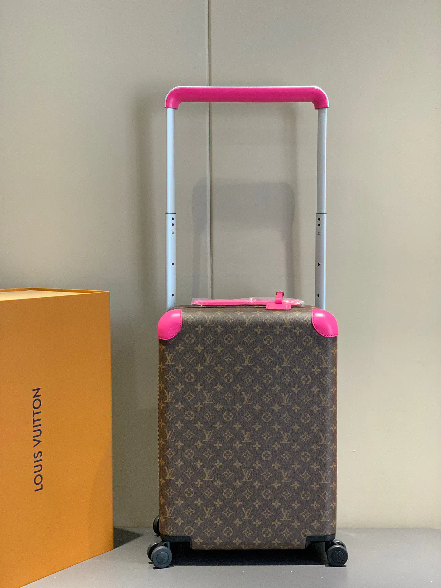 LV 银色 拉杆真皮包裹 行李箱 旅行拉杆款 轻便出行款