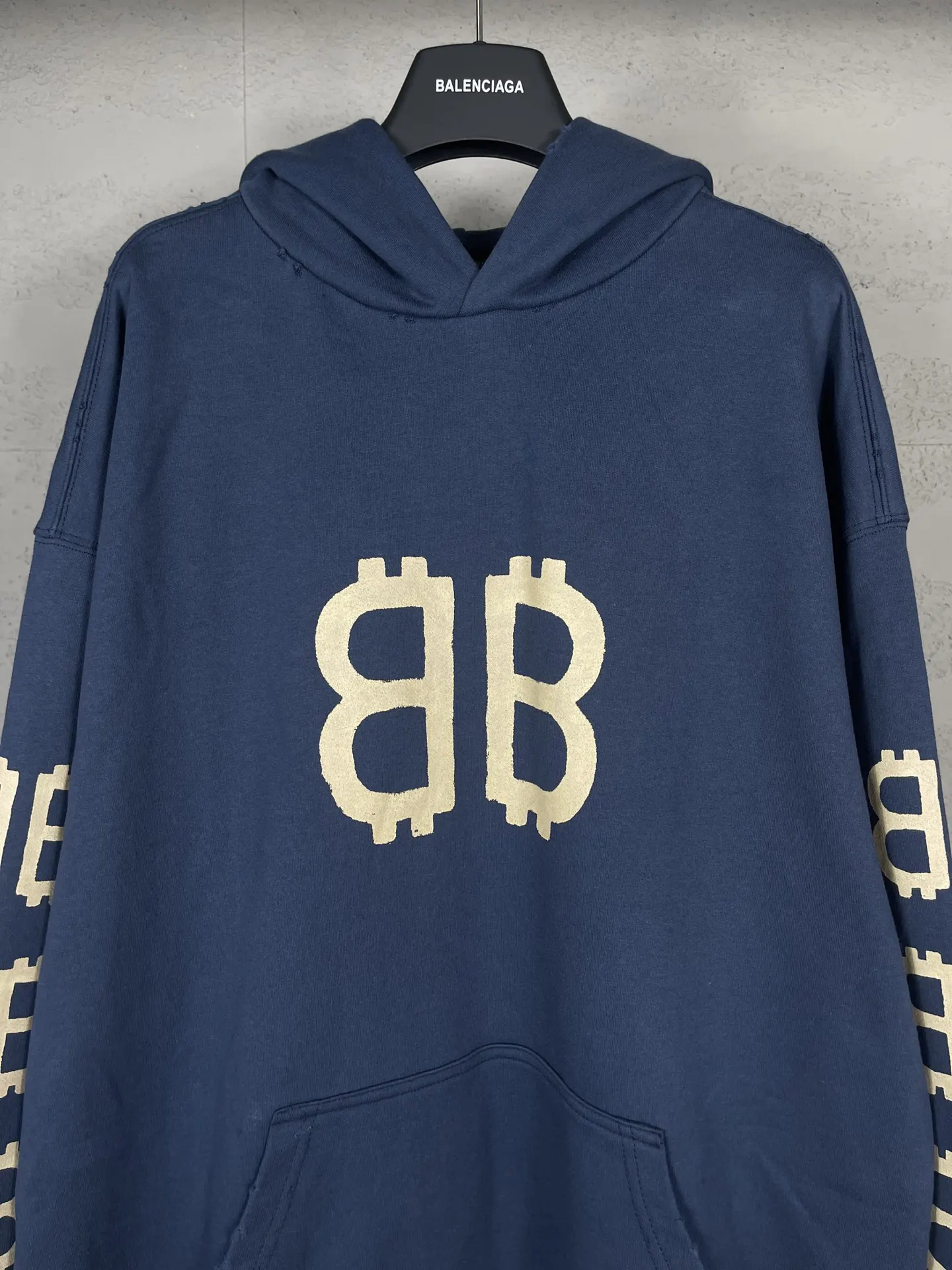 Balenciaga Logo 卫衣 深蓝色