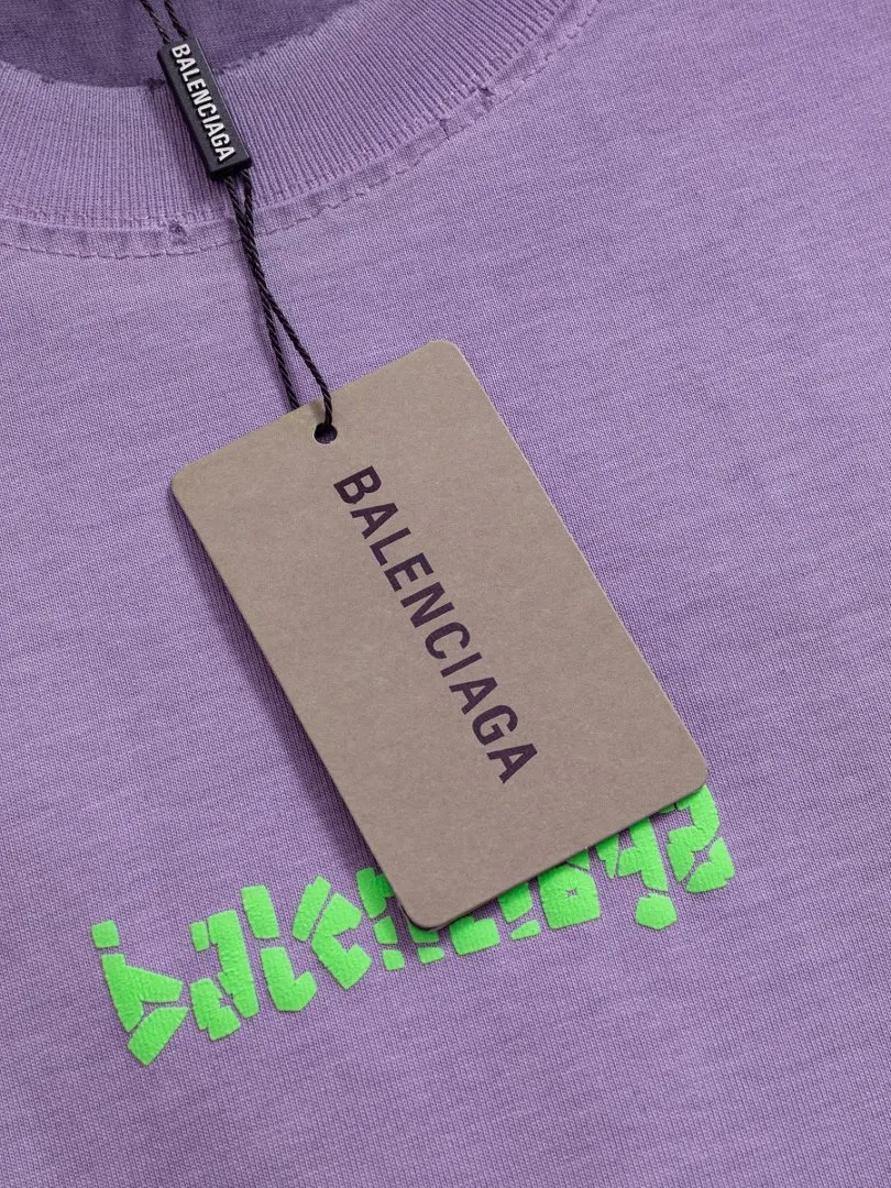 Balenciaga Gray Logo Short Sleeve T-Shirt Street