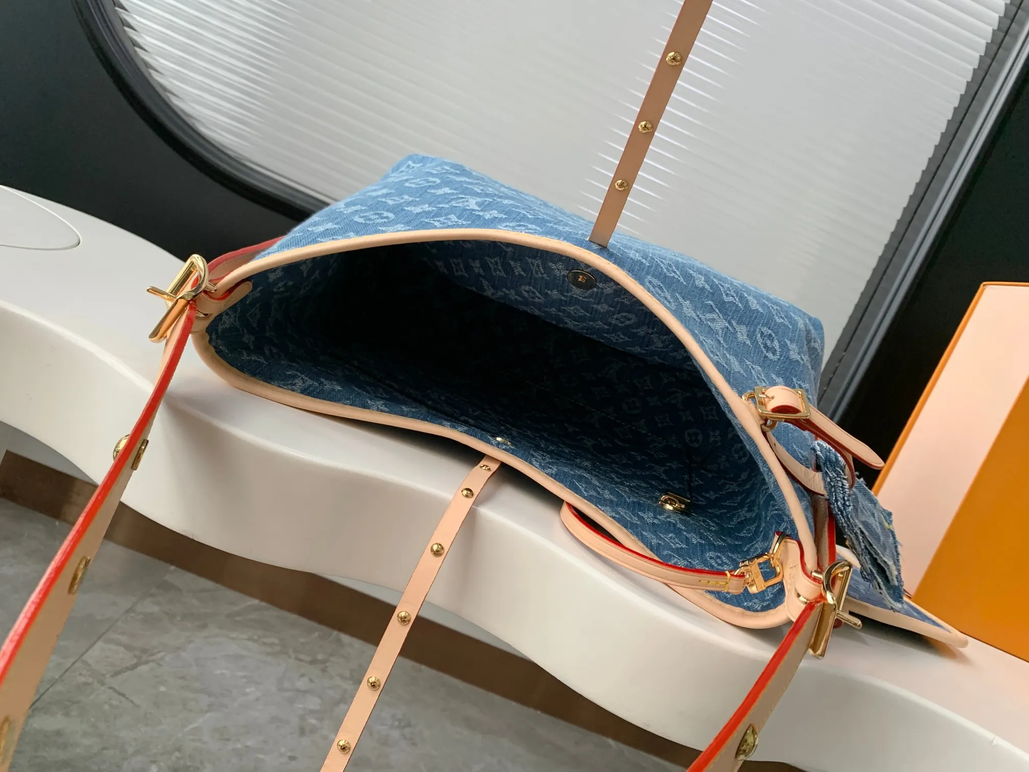Blue Clutch Bag Canvas