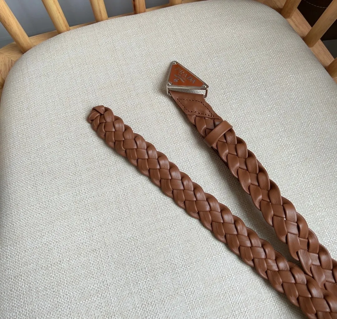 Prada Triangle Logo Belt