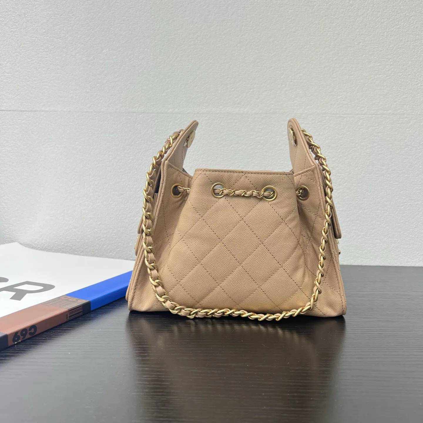 Chanel 22 棕色 皮革 单肩包