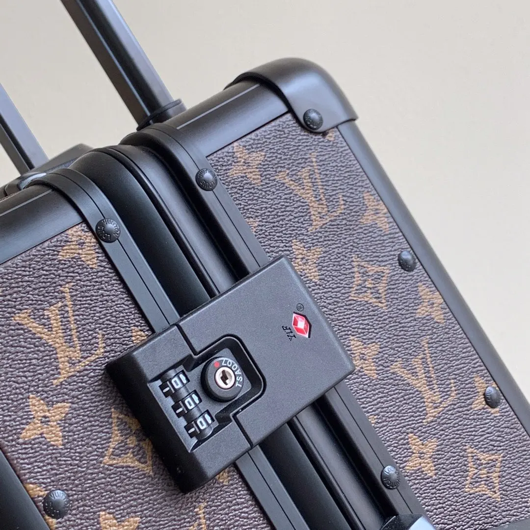 Louis Vuitton Black Monogram Suitcase Travel Lightweight Classic