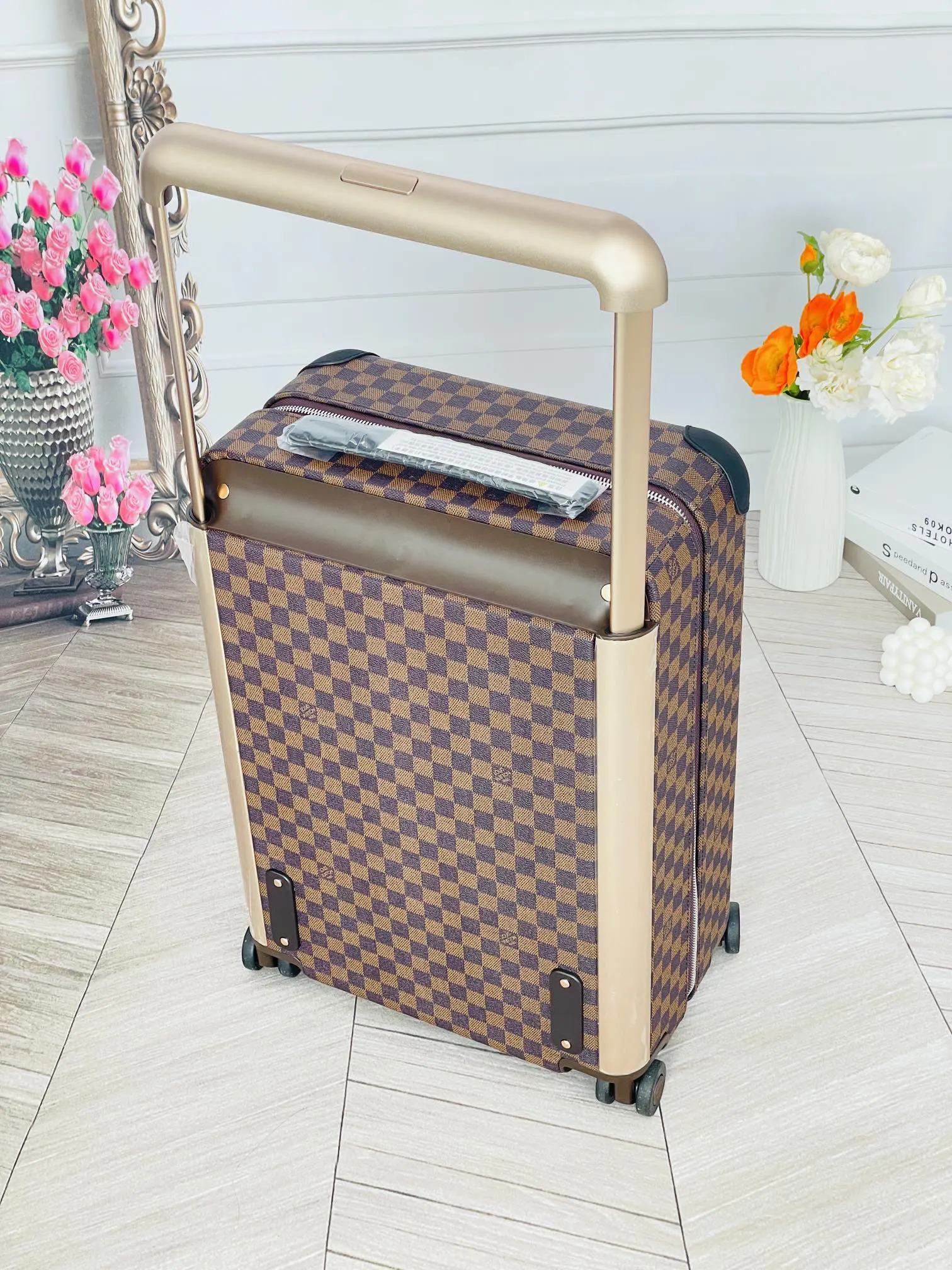 LV 老花 帆布 行李箱 旅行拉杆款 輕便出行款