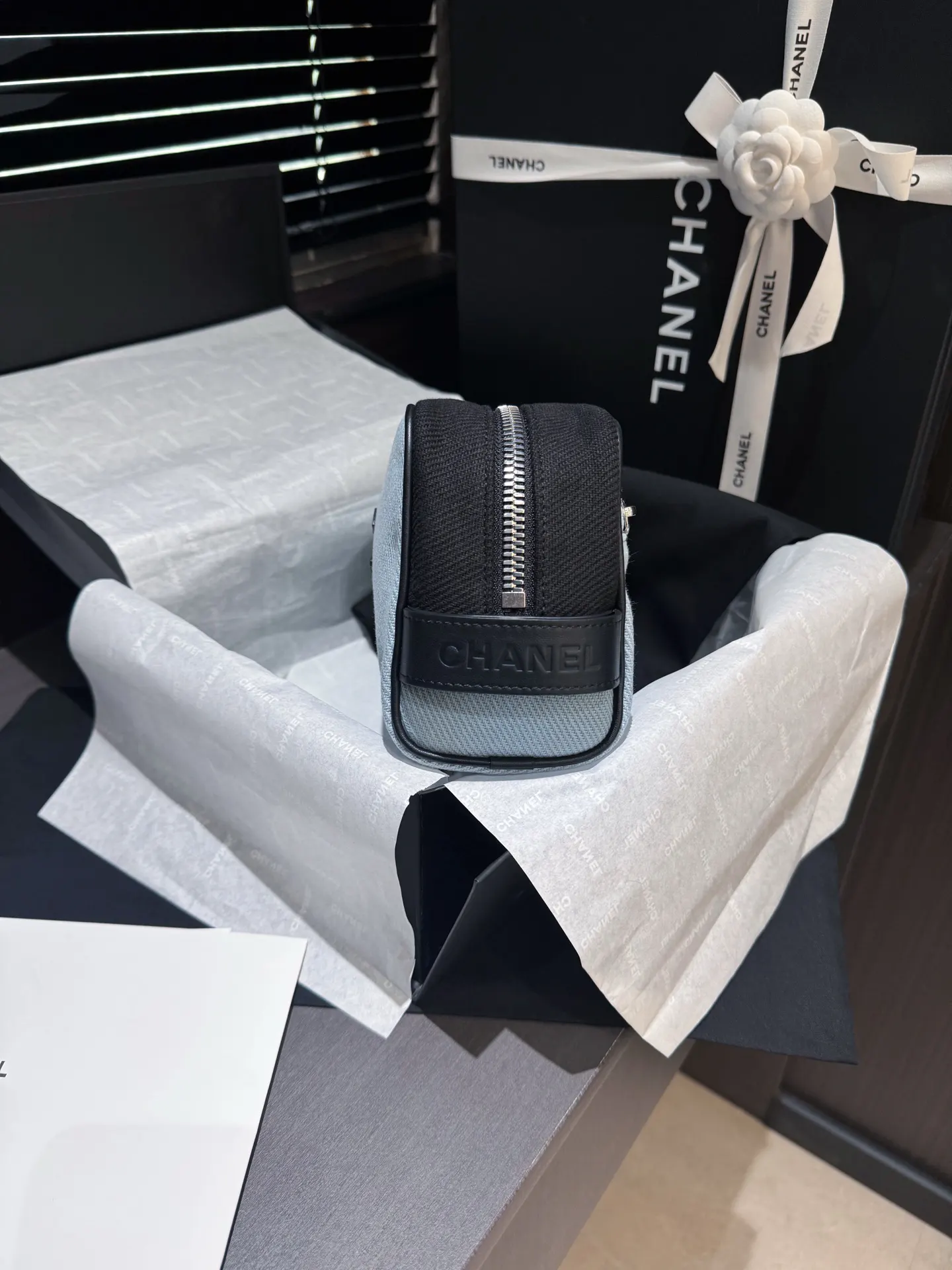 CHANEL 黑色 帆布 鏈條包 精致鏈條款