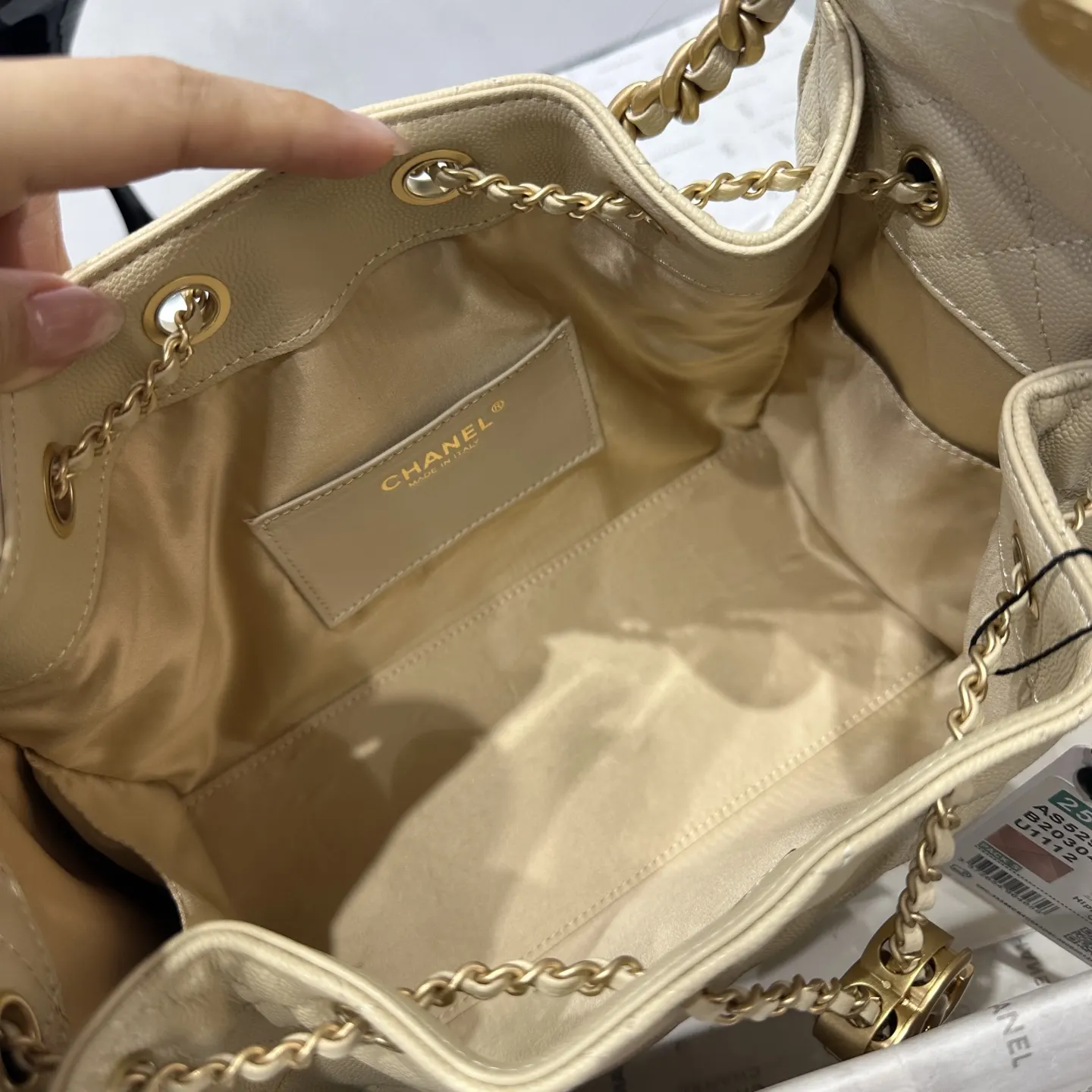 CHANEL Hobo 米色 腋下包 复古腋下背款