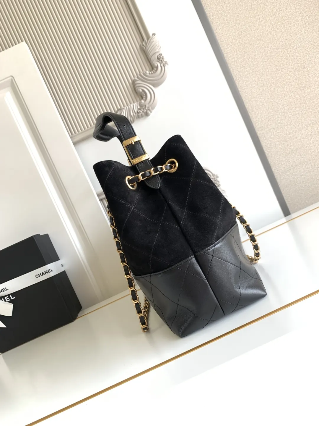 CHANEL 拼色 麂皮 托特包 大容量托特款
