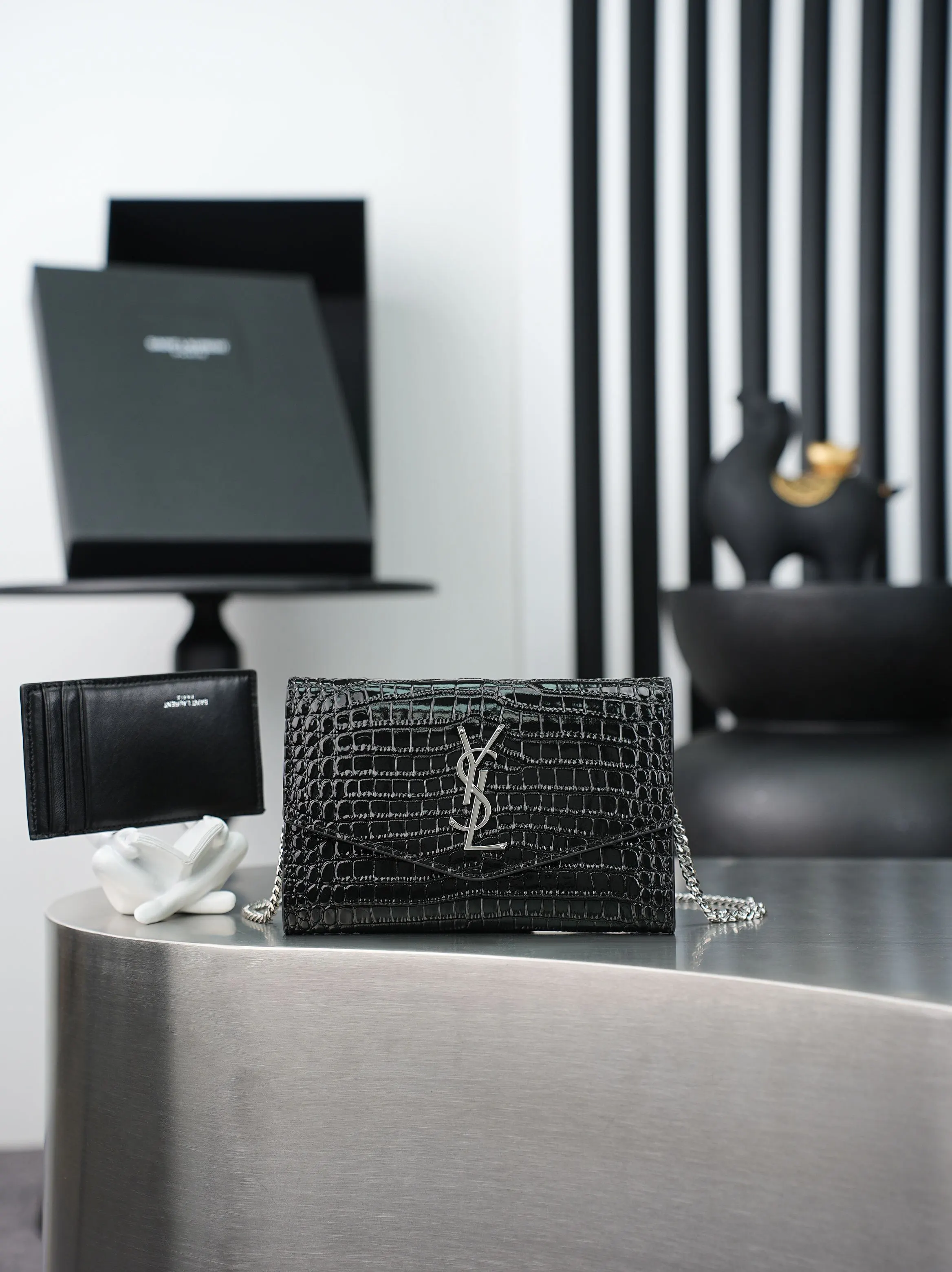 Black Chain Bag Leather